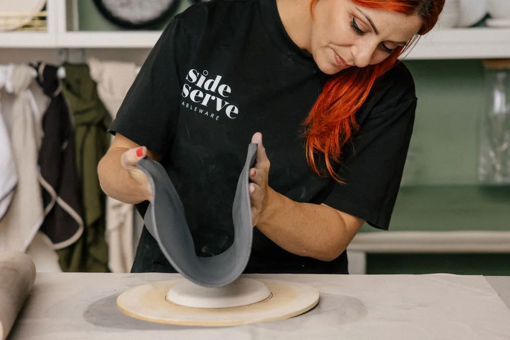 Homemade collection Sabrina from Side Serve making ceramics.