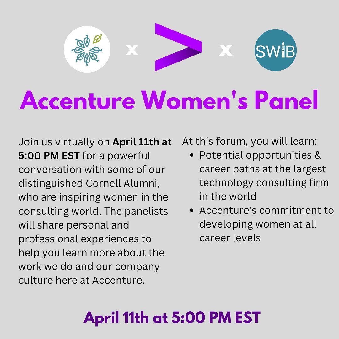 Join us tomorrow on Zoom to join the Accenture Women&rsquo;s Panel!