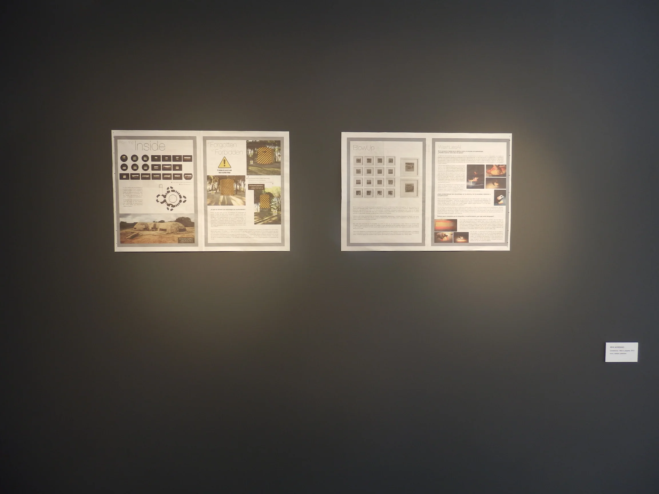 Conmemoria (2015)/ LA ISLA UTOPIA:PAISAJES DE UNA GUERRA exhibition at Casa de Velázquez, Madrid