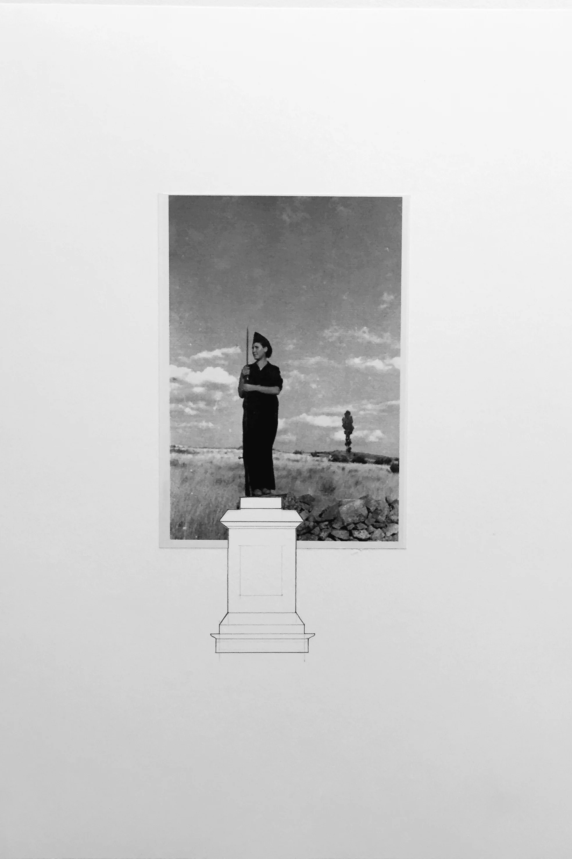 Infrastructure of Counter-History 04 (2017)/ Photography and graphite