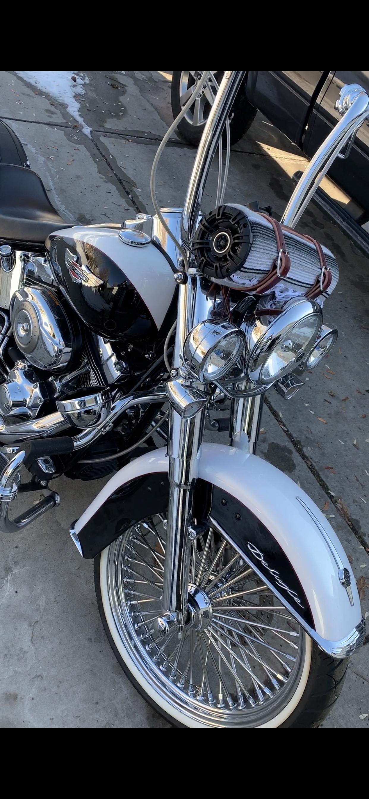 motorcycle bedroll speakers