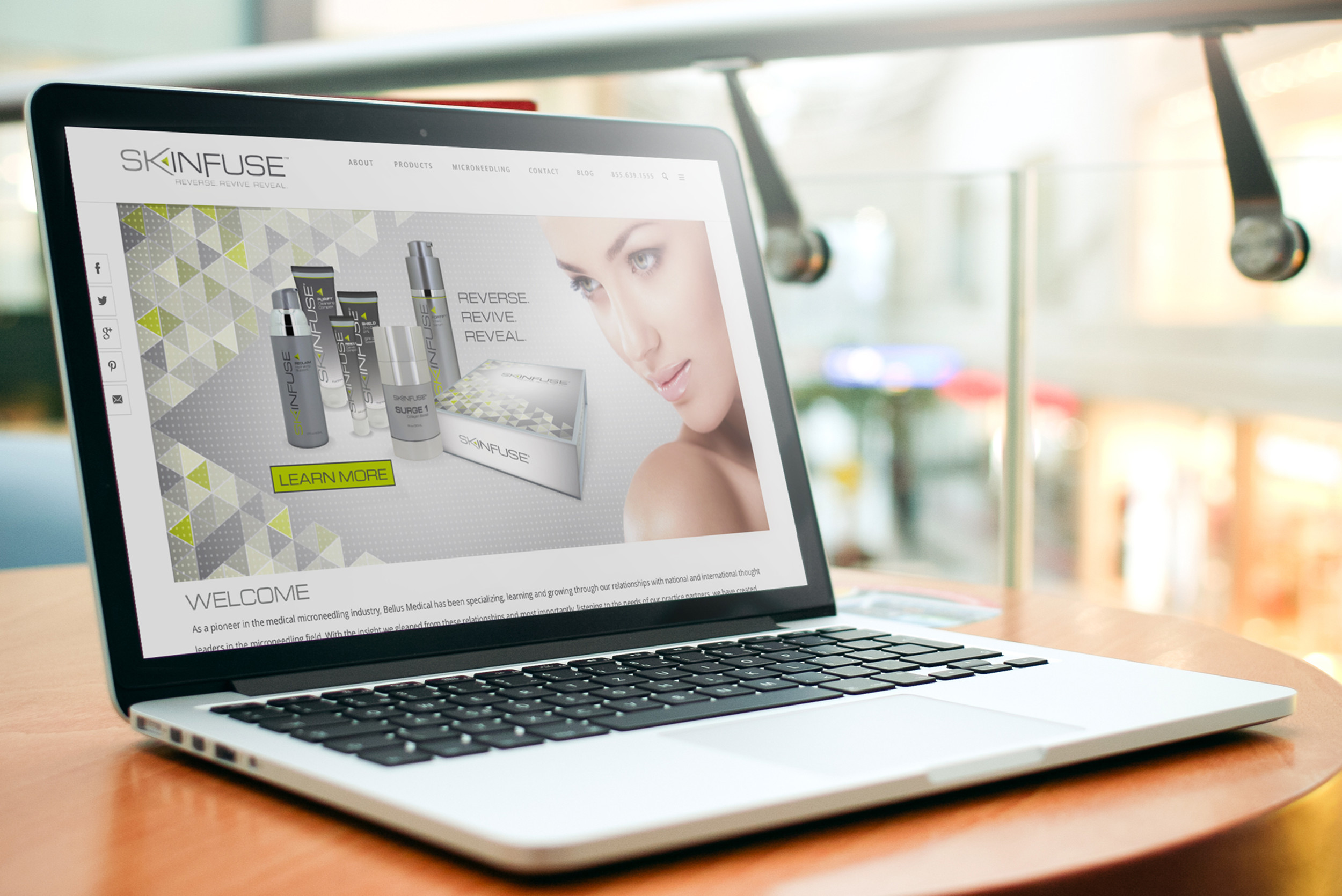 Skinfuse Skincare Website Design