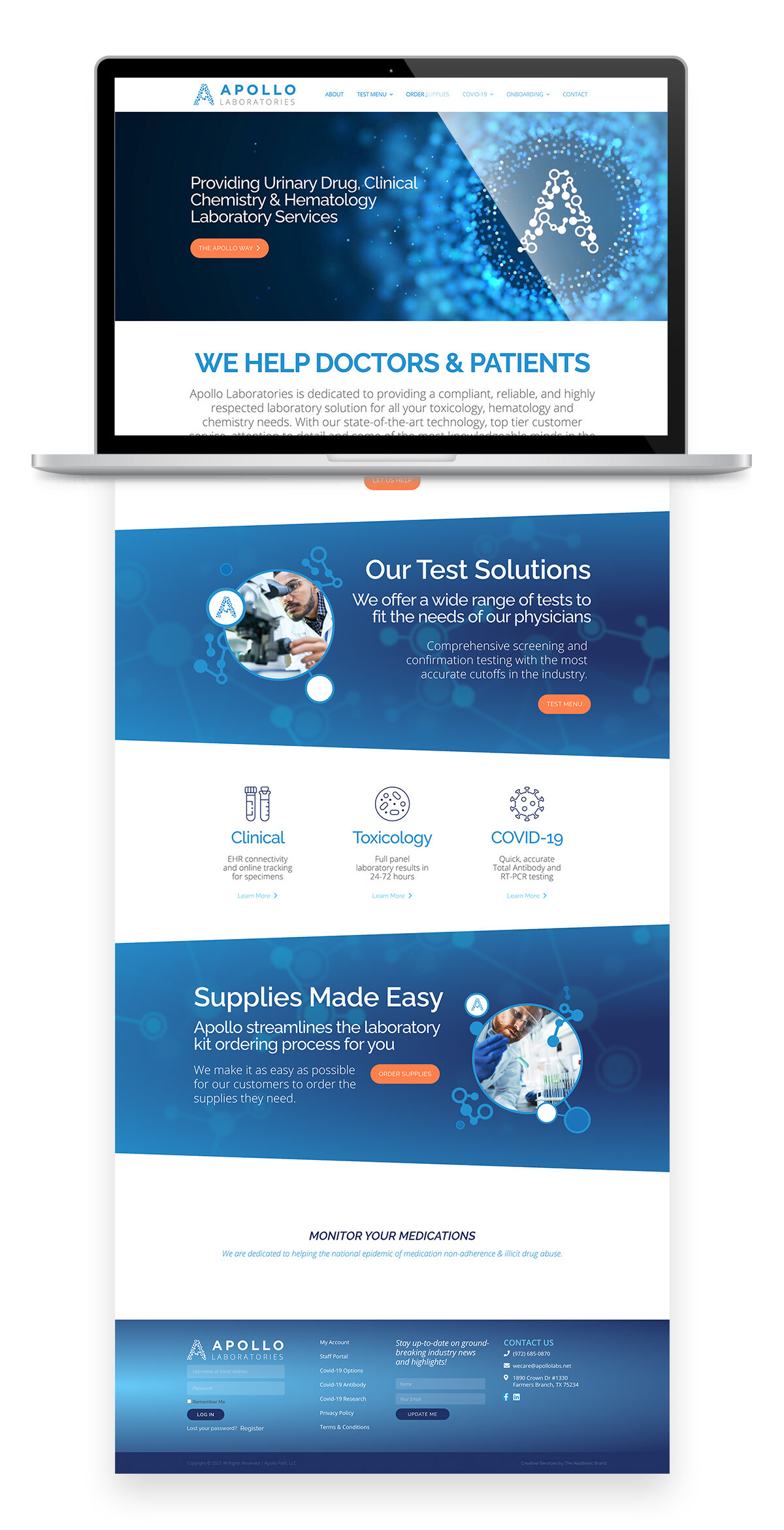 Apollo Laboratories Website Design