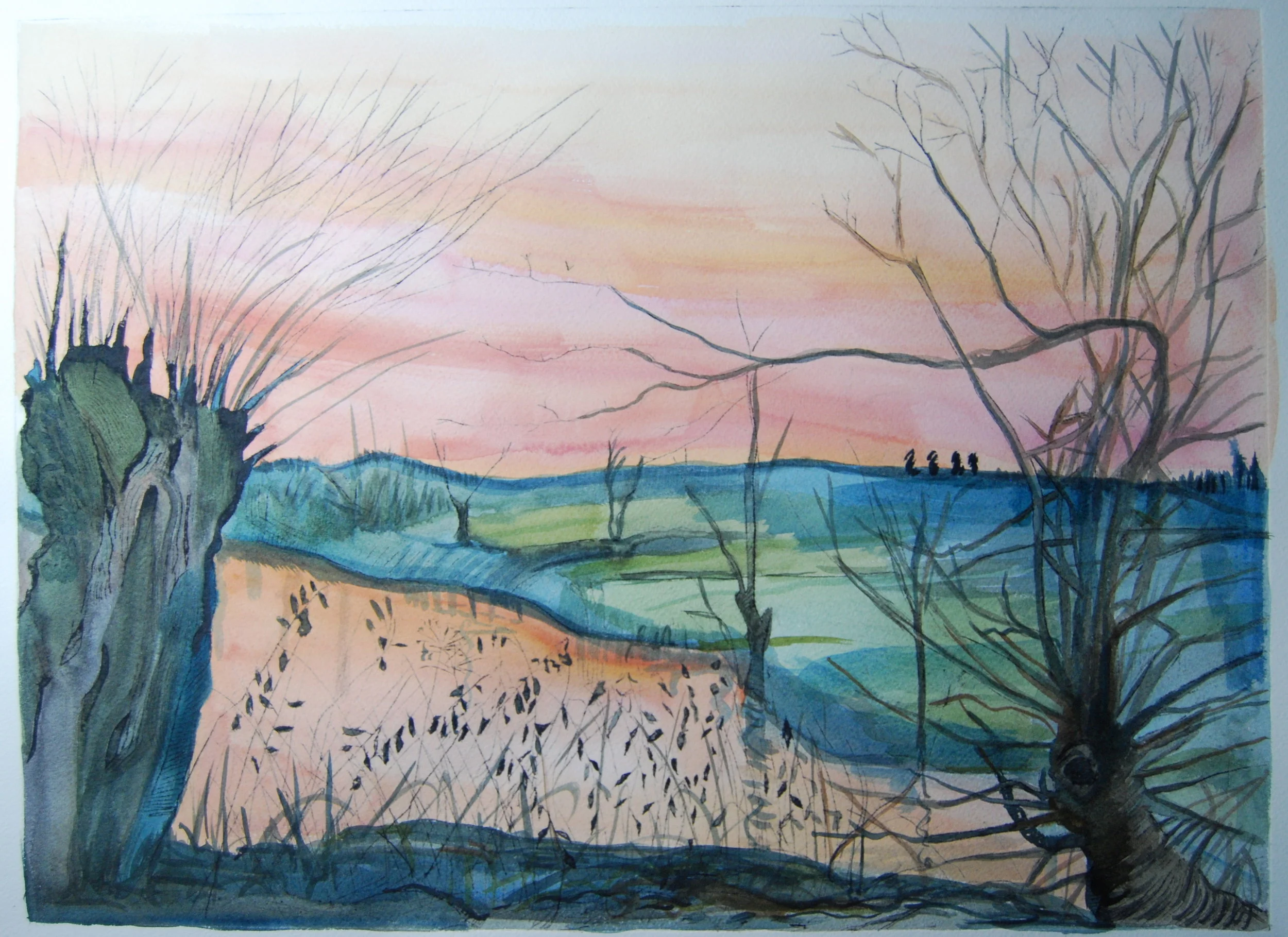 Lower Heyford canal at sunset