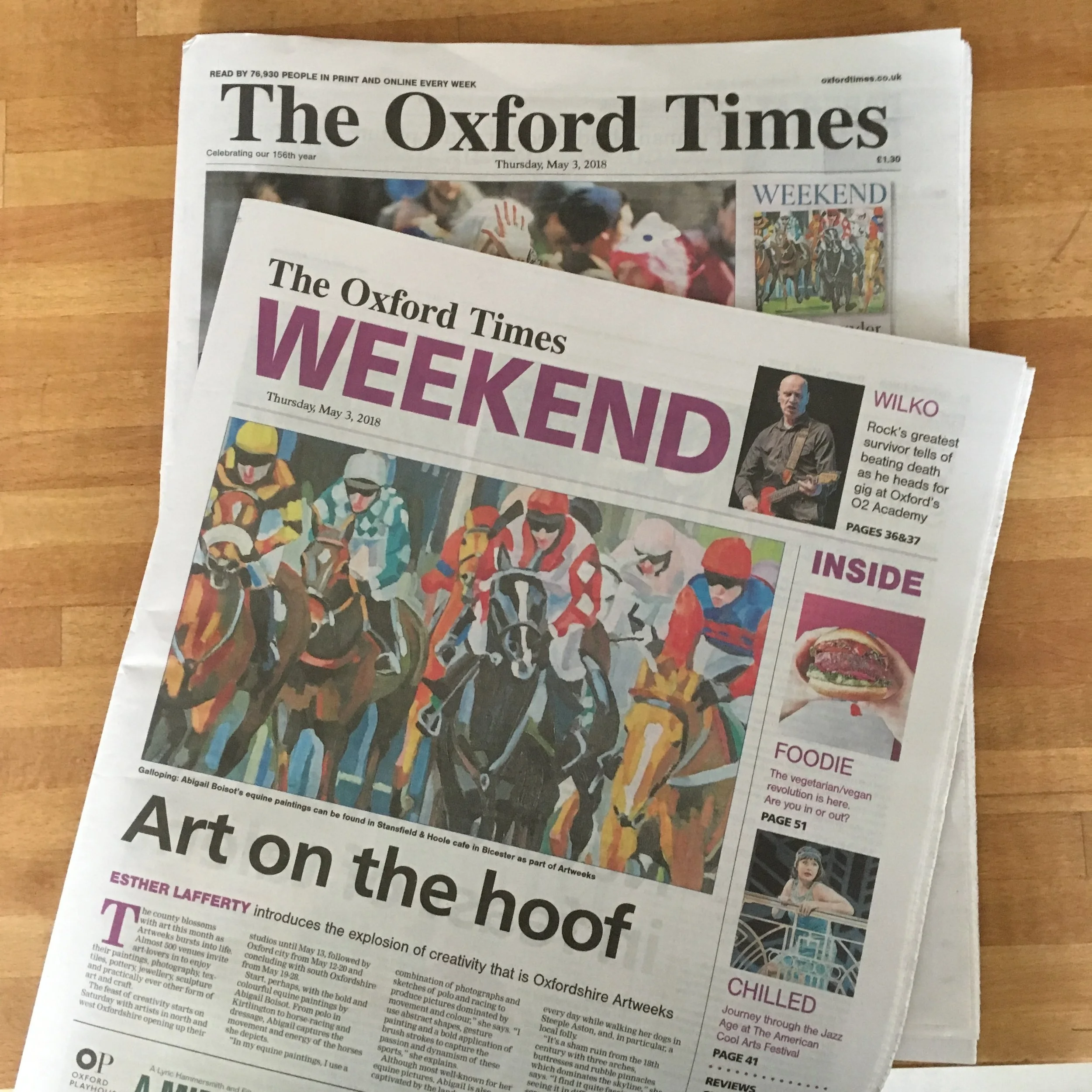 Abigail features in the Oxford Times WEEKEND and Oxford Mail