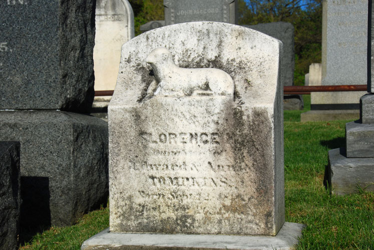 The lamb is the most common animal symbol found on a child’s grave. It appears throughout the ages with great regularity in Christian art as a symbol of Christ, signifying His sacrificial role of innocence, meekness, gentleness, purity and humility.