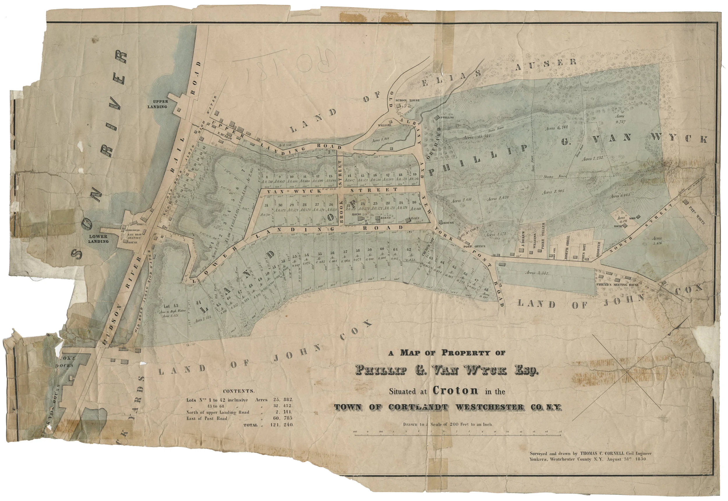 Van Wyck Property Map 1850.jpg
