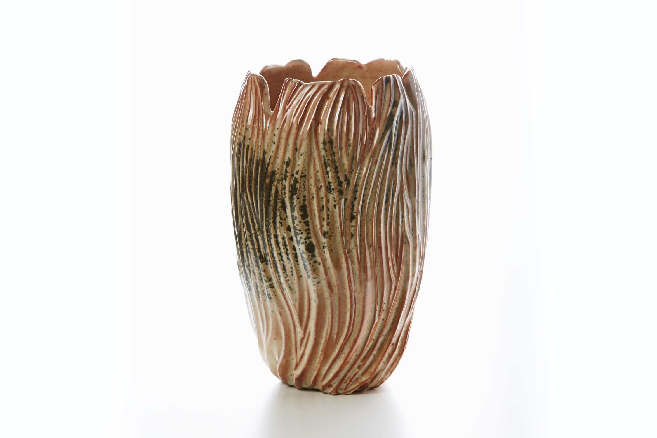 Carved Vase, Stoneware
