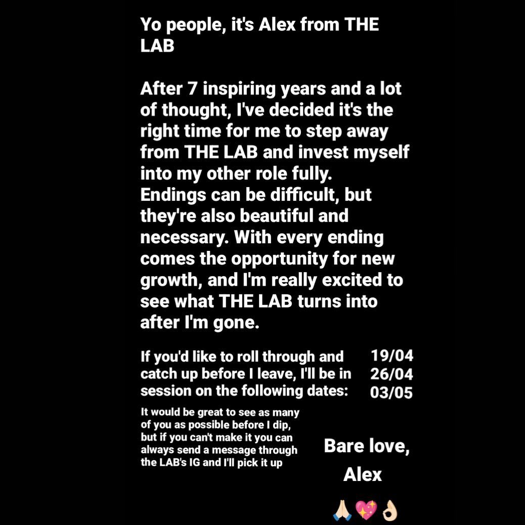 A message from Alex to all the LAB participants ✨
