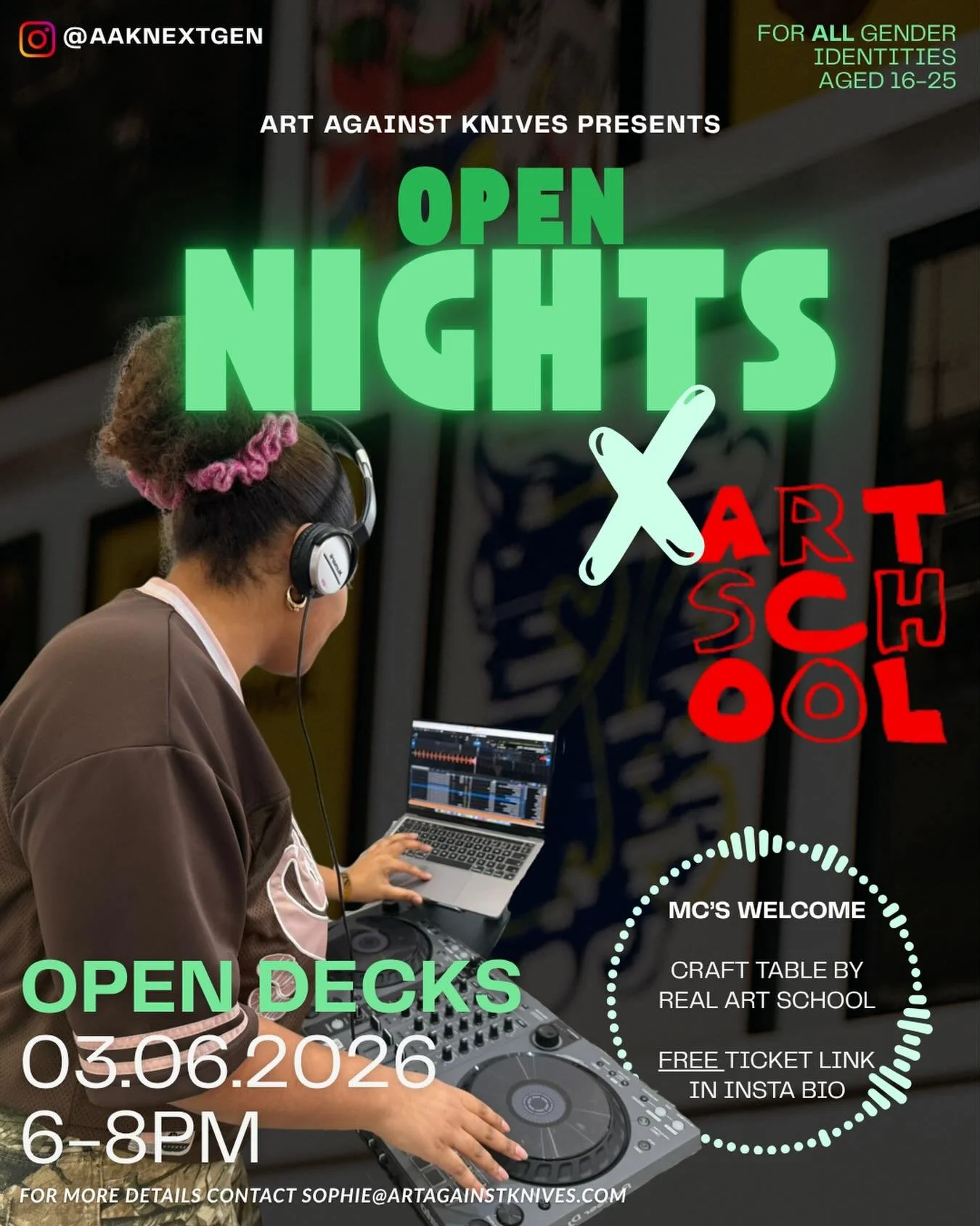 We&rsquo;re back with another open decks event but this time with a special guest🤫 

DJ&rsquo;s, MC&rsquo;s and vibe catchers, pull up next Wednesday to our Open Decks event💿. We will have vibes, refreshments and our craft table ran by the amazing 