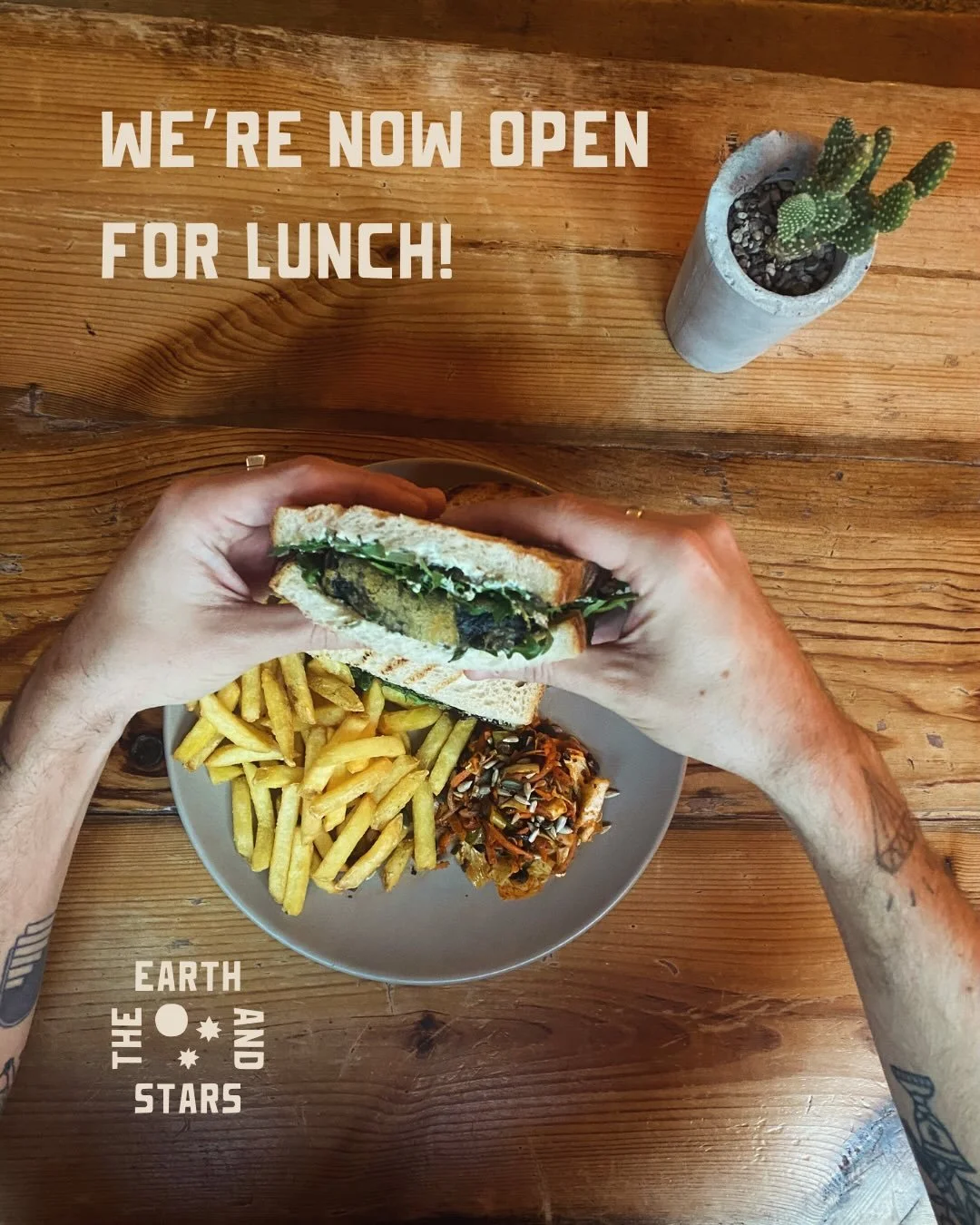 🚨 honking great sarnies now available! 🚨 

why does a meal taste better when between two slices of sourdough? help us investigate! 

our new lunch menu is now available wednesday-friday, 12-3 🌱