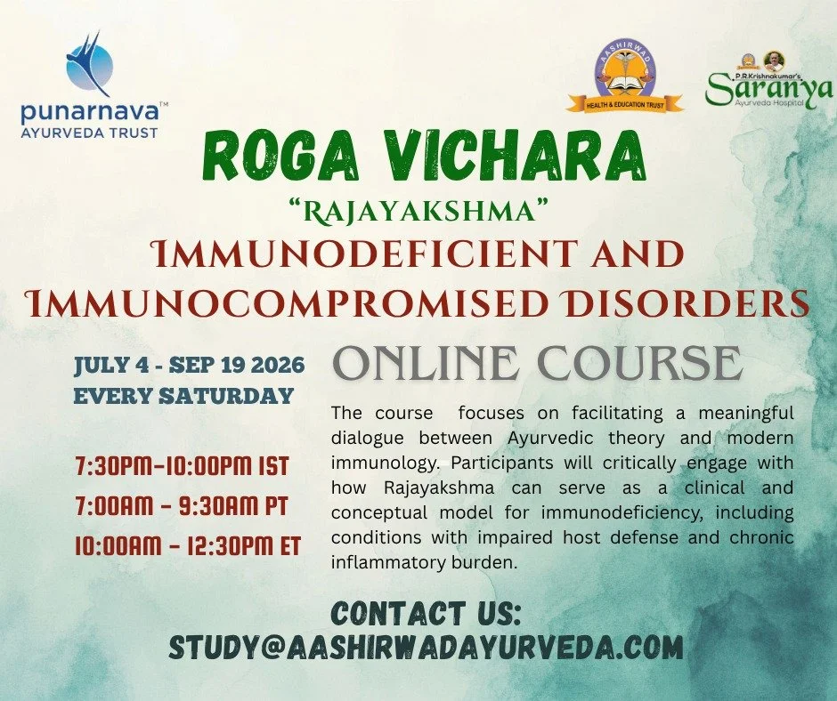 Roga Vichara – Rajayakshma in the Context of Immunodeficient and Immunocompromised Disor