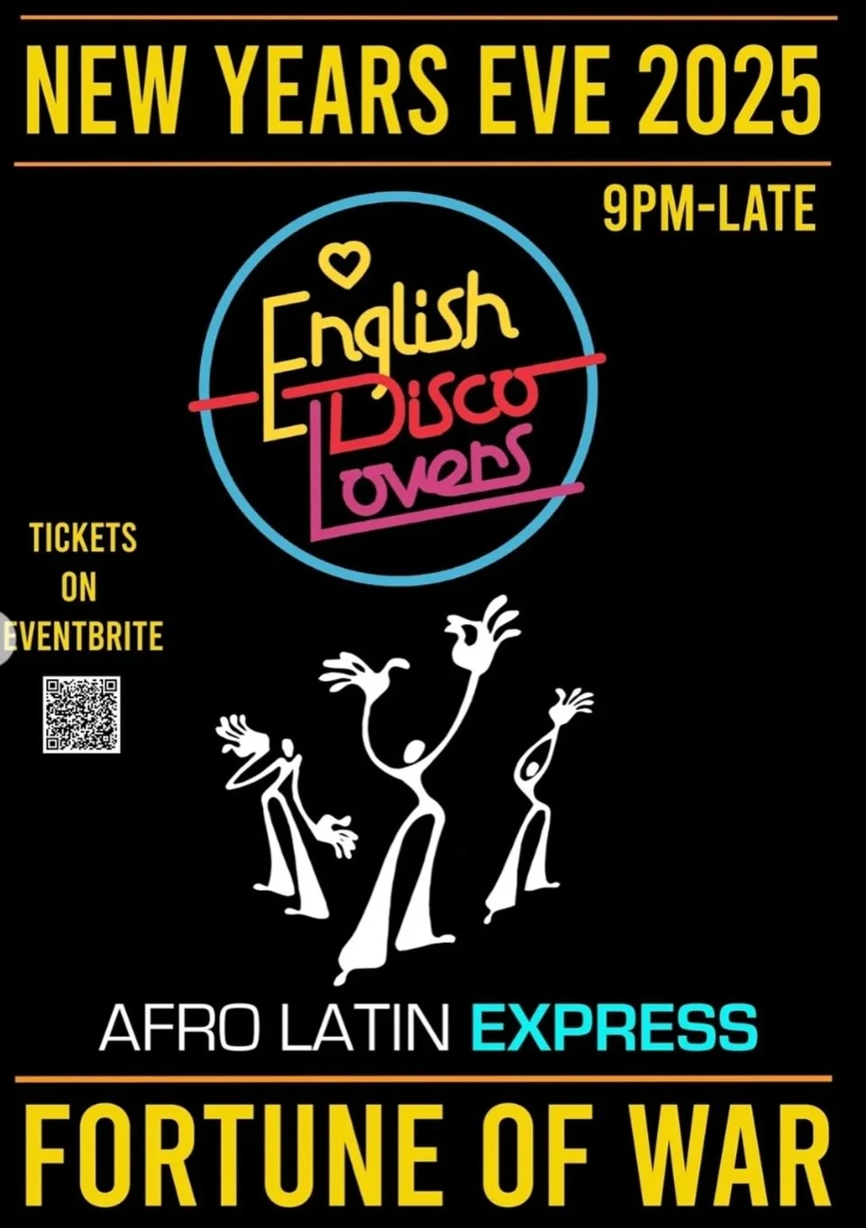 NYE @ Fortune of War with English Disco Lovers &amp; Afro Latin Express