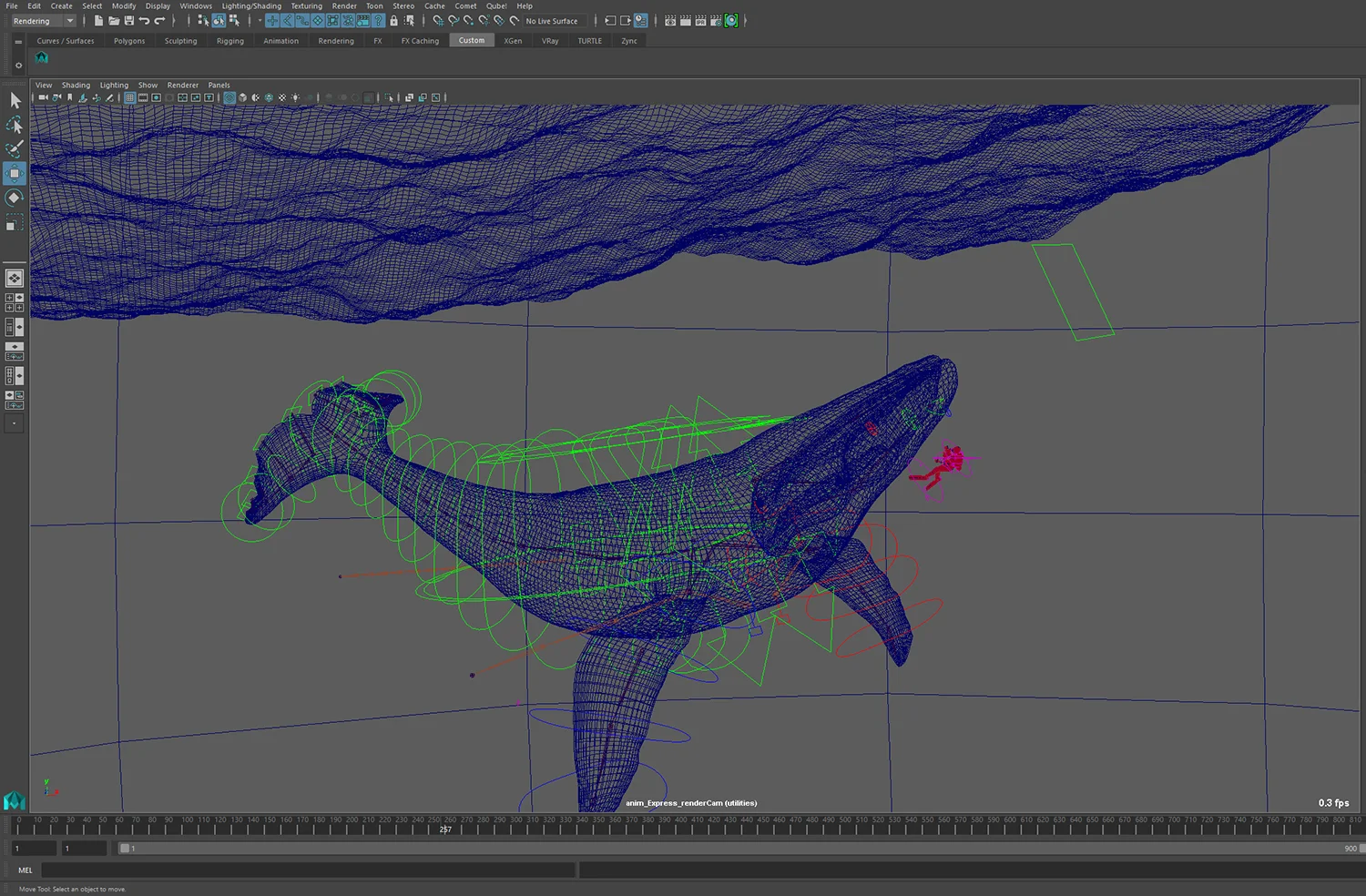 We used Times Square as the stage for a magical encounter between an animated diver and a whale