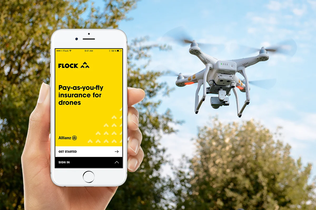 On-demand insurance for drone flights.