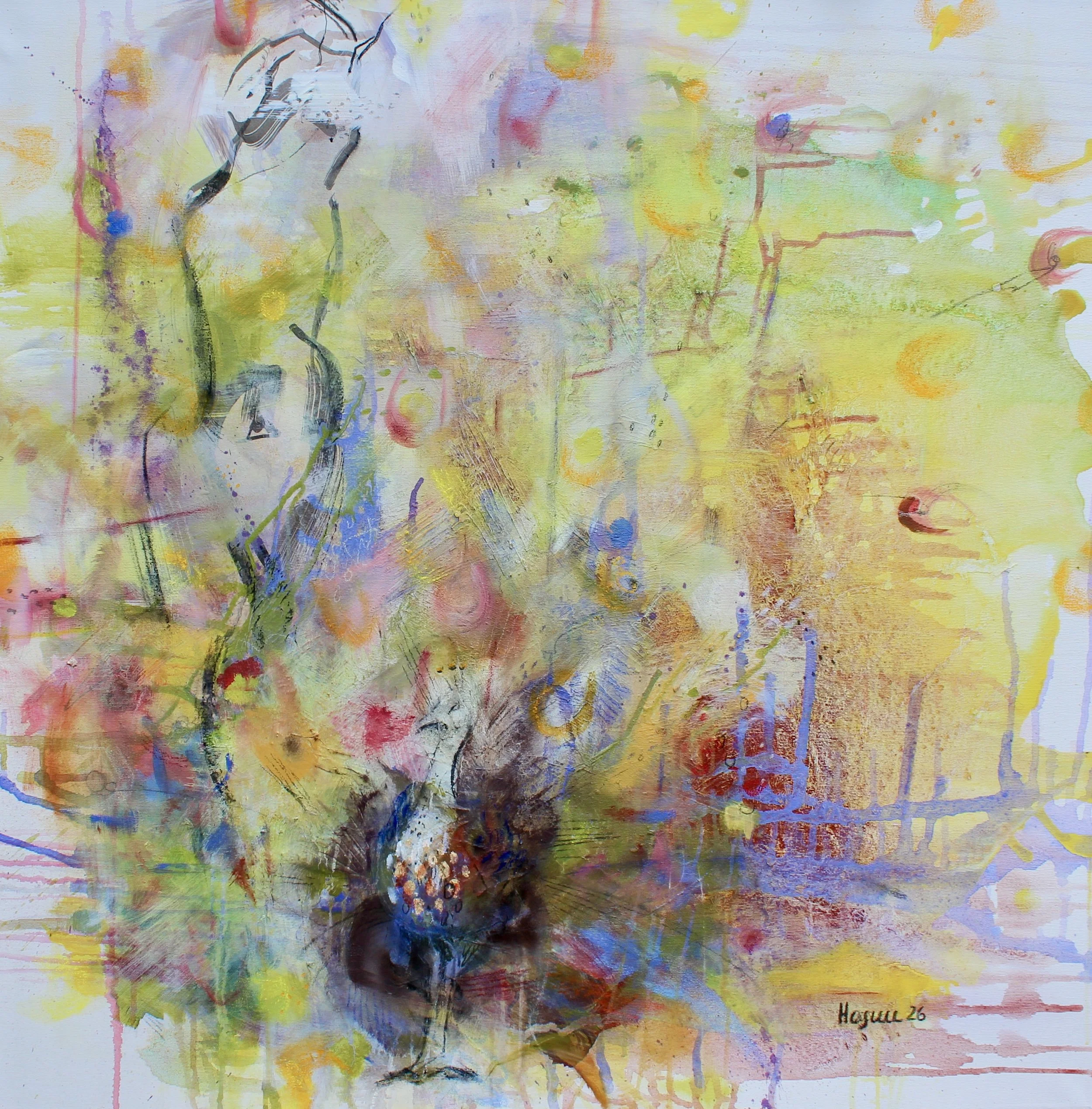 Ich mach mich schön für dich, 2026, Mischtechnik, 100x100