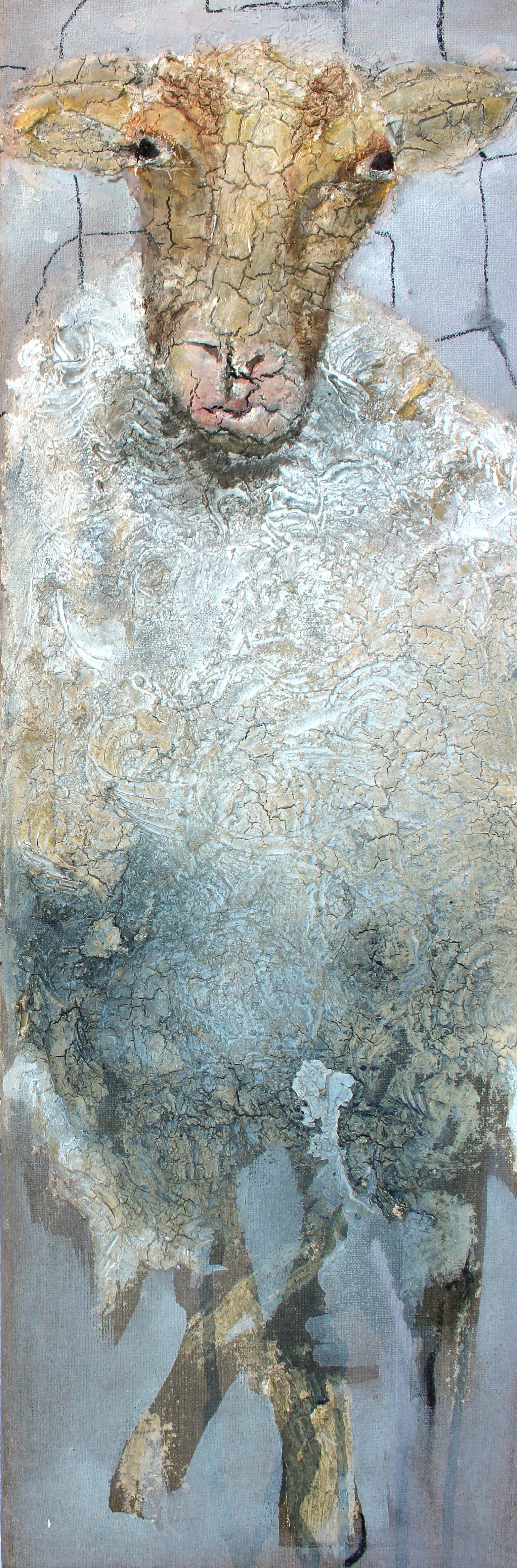 12-Lettie (Lateinamerika; Freude, von Laetitia), S12:21, Mischtechnik, 90x30cm.jpg