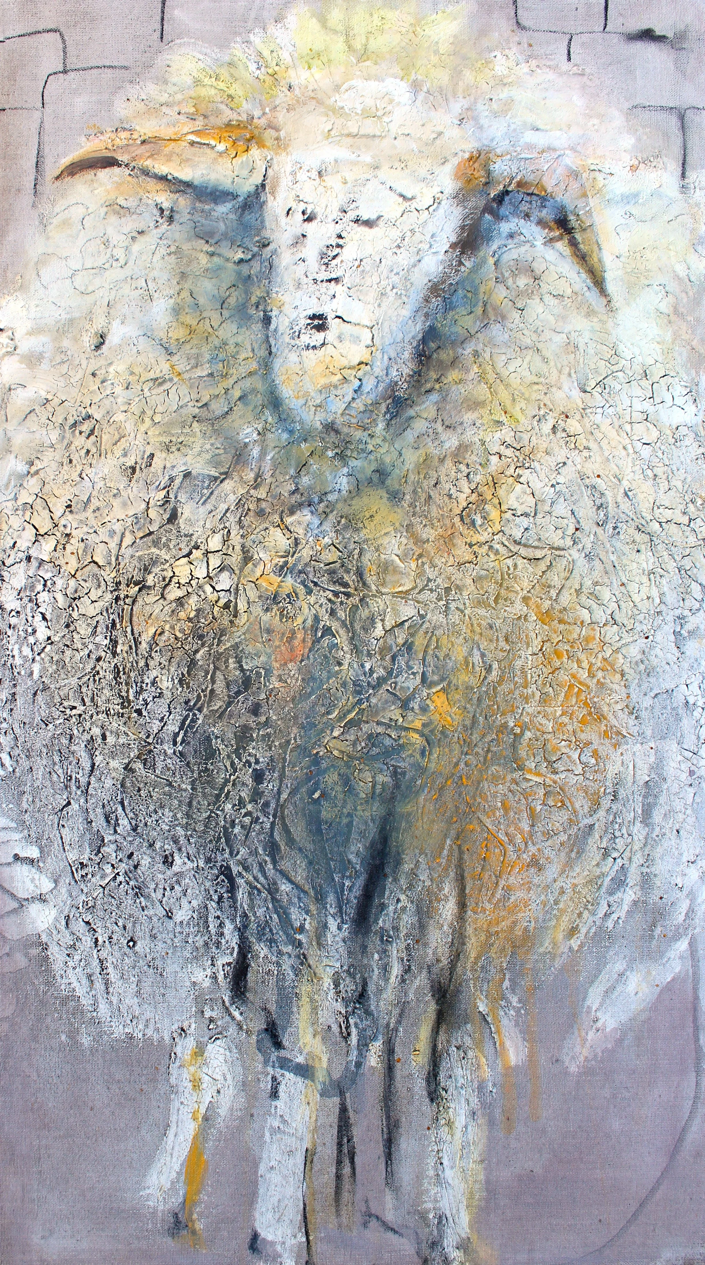 2- Betty (hebräisch; Gott ist vollkommen, ), S2:21, Mischtechnik, 90x50cm.JPG