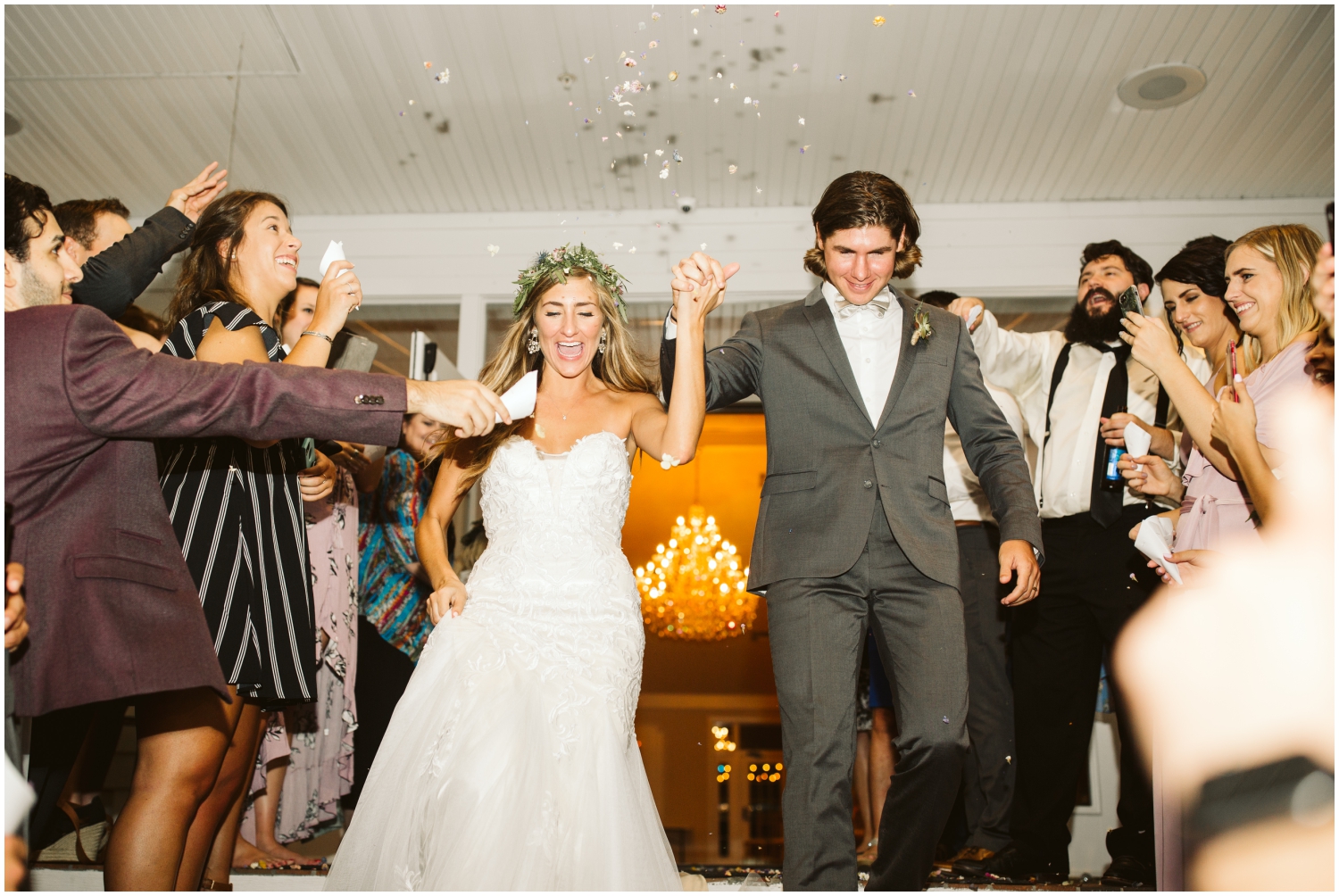 Grand exit send off for the bride and groom