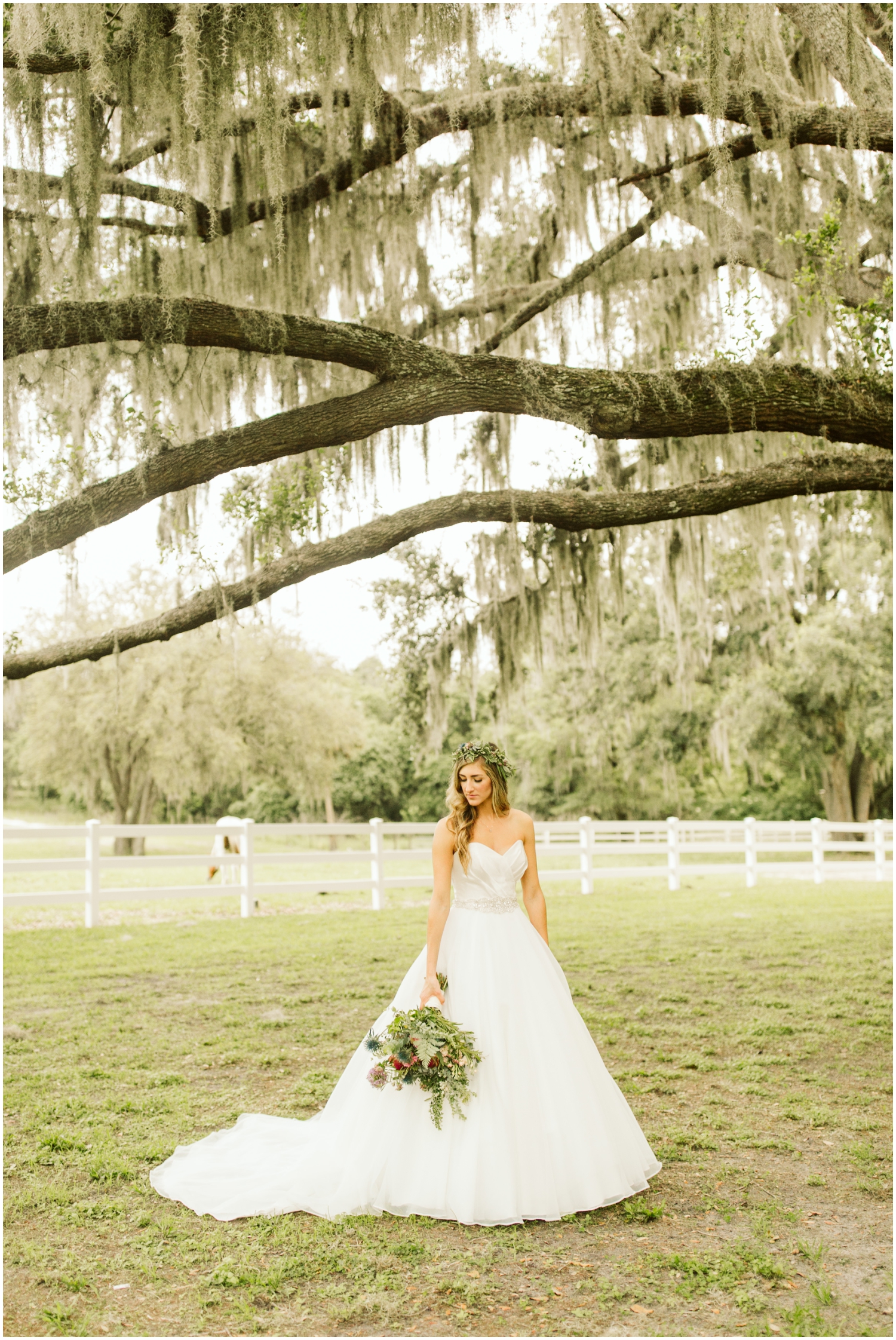 bride portrait holding her bridal bouquet