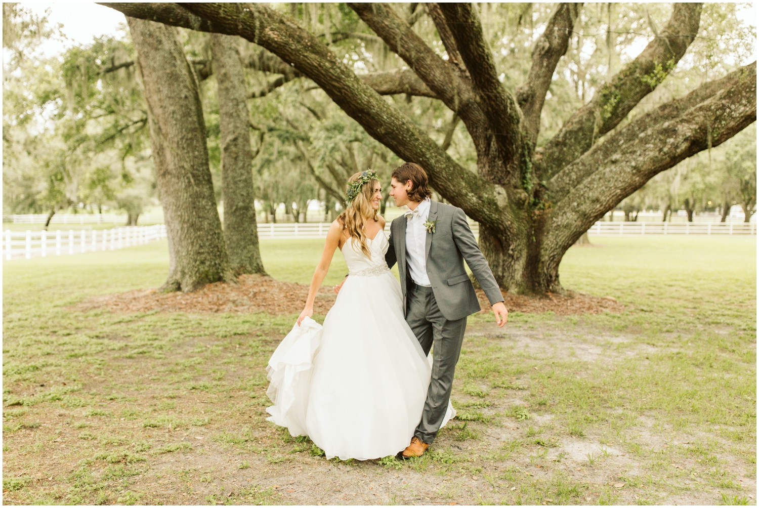 bride and groom at their Florida wedding