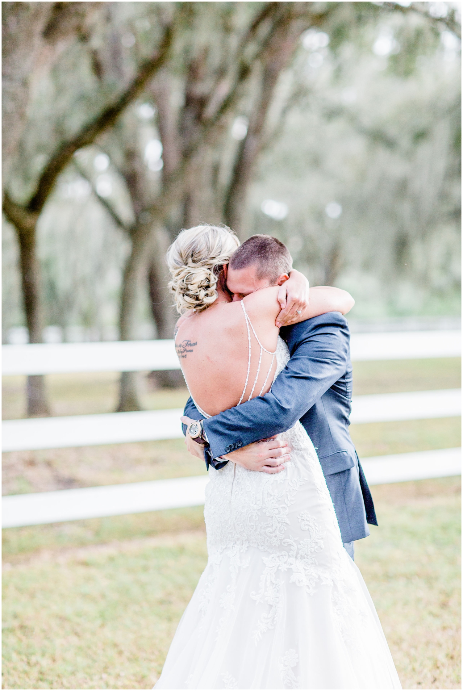 bride and groom first look