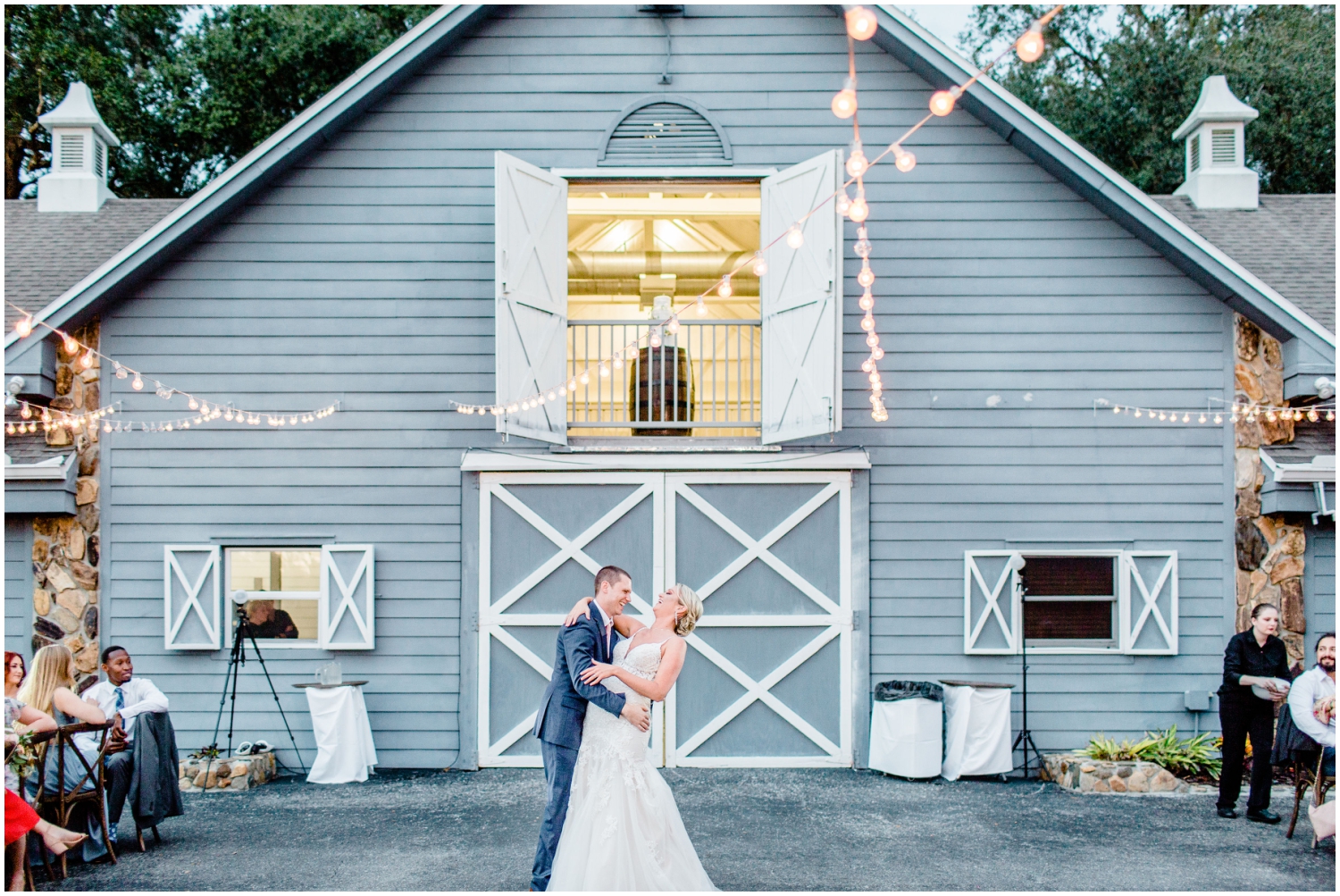 bride and groom at The Lange Farm