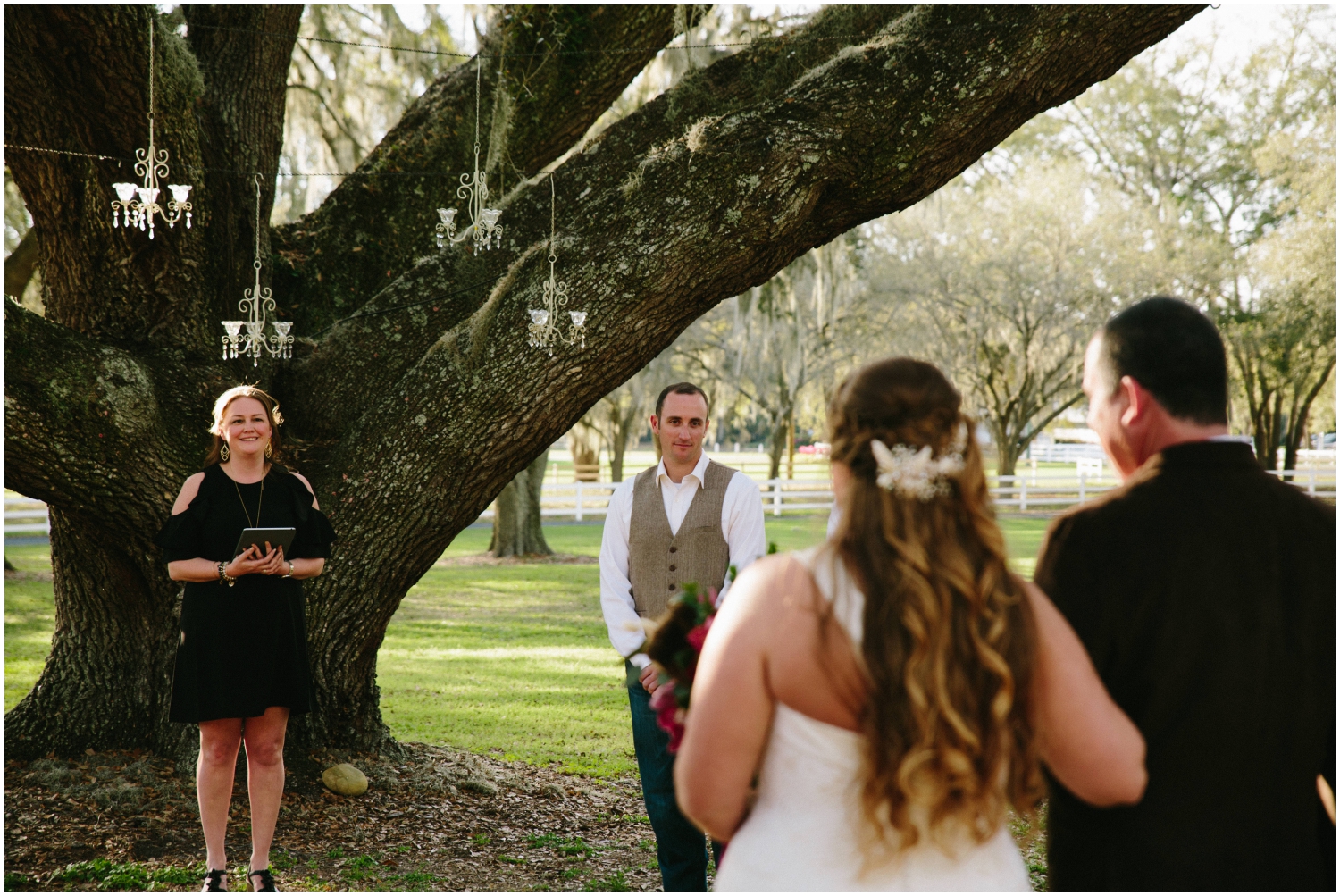 Bride walking down the aisle