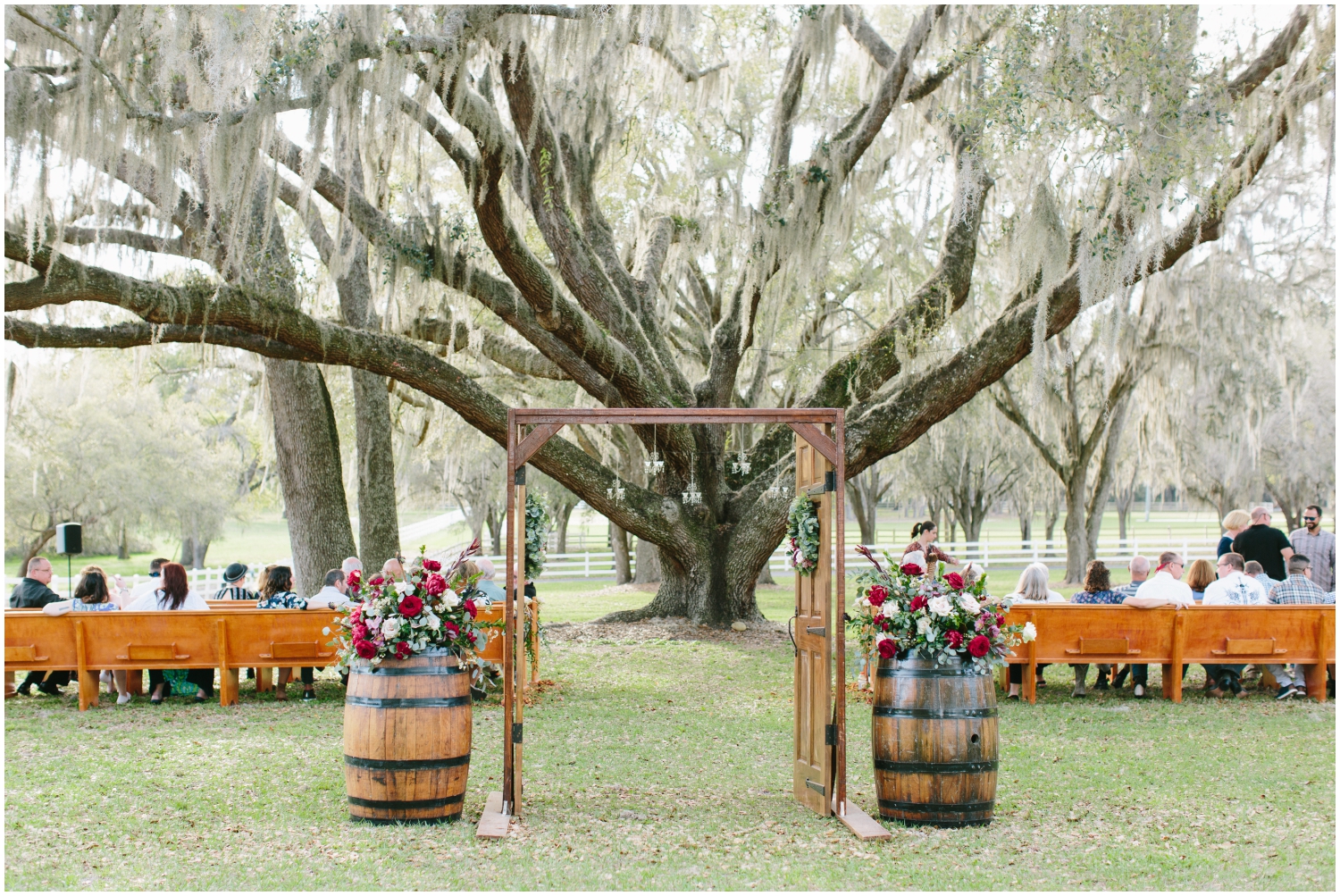 Outdoor wedding ceremony