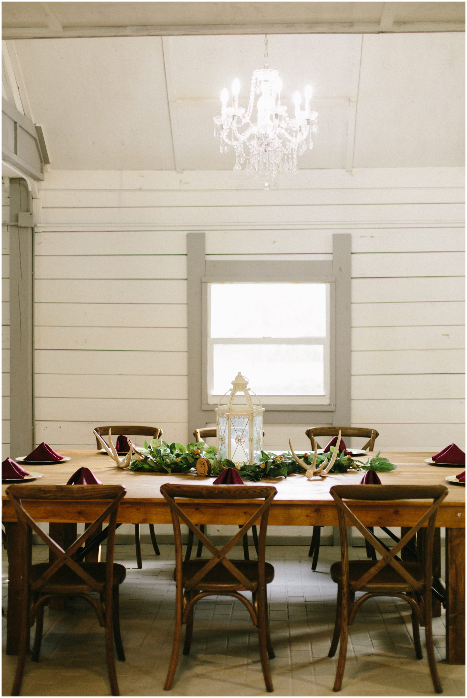 Modern country wedding tablescape