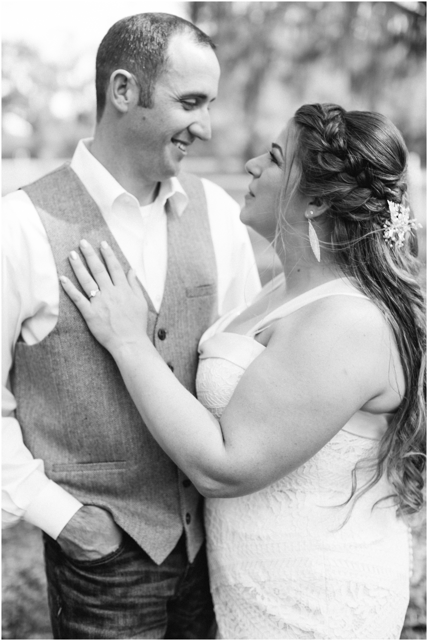 Bride and Groom before their Florida wedding