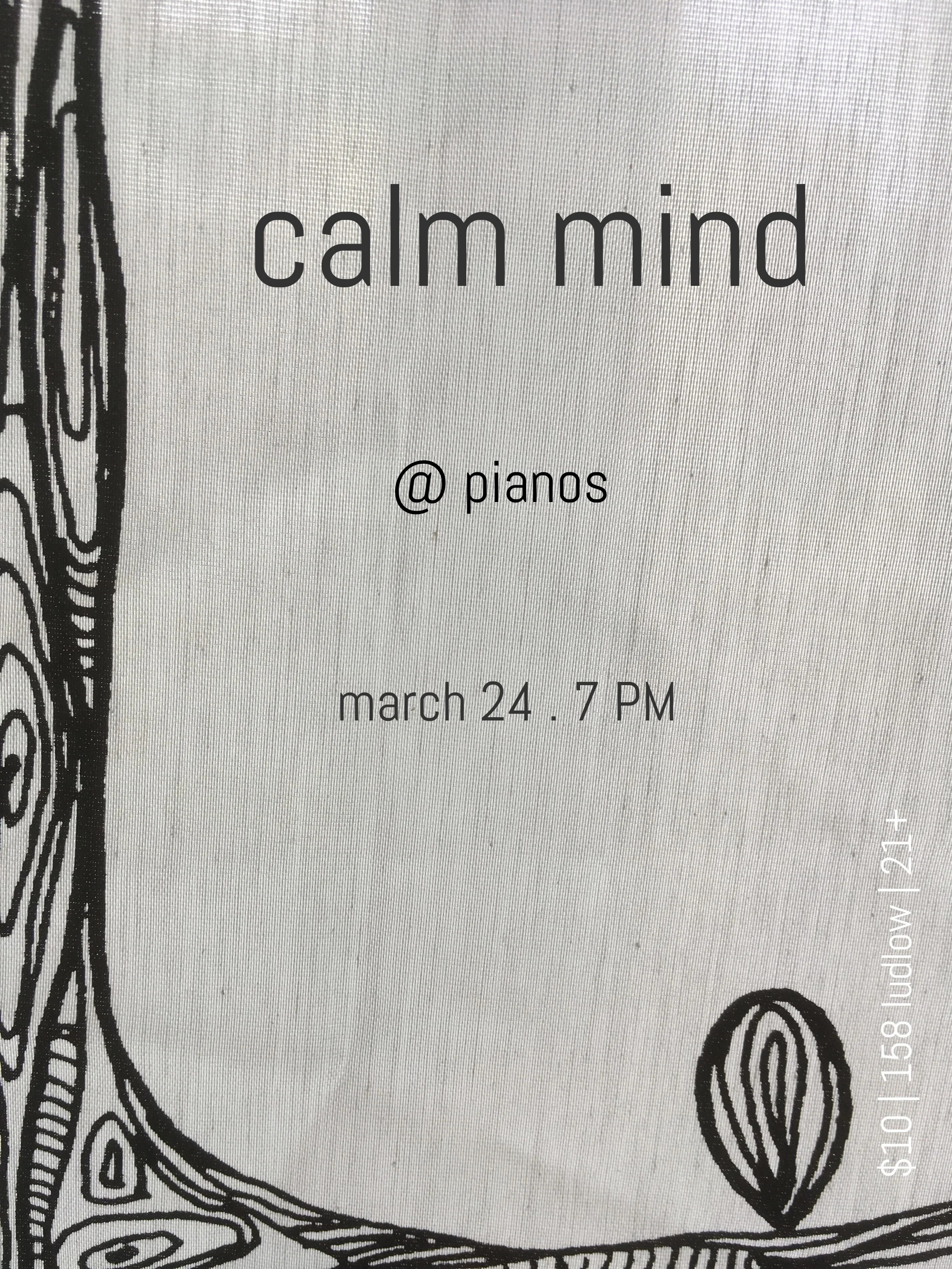 Calm Mind @ PIANOS
