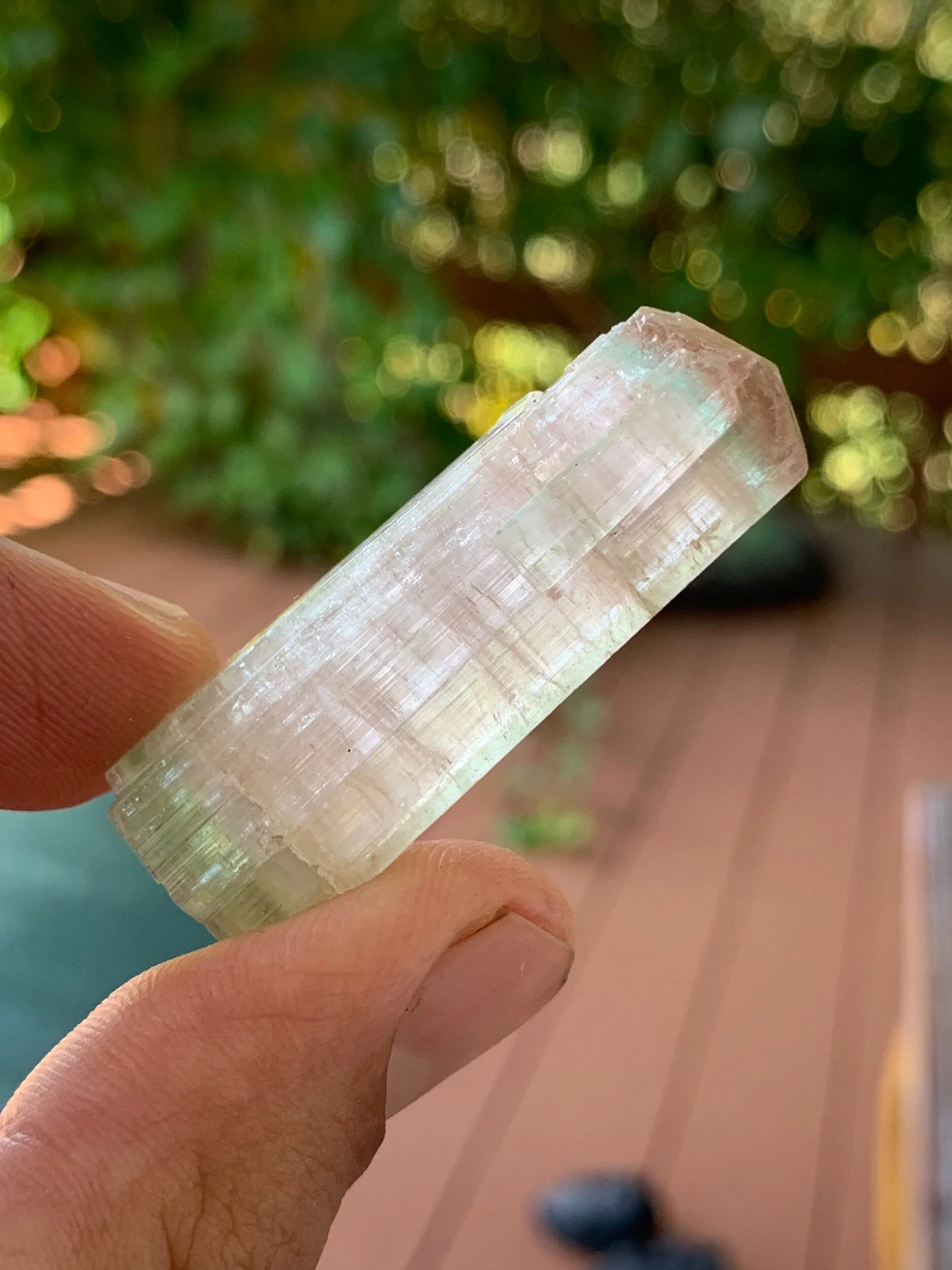 Double Terminated Tourmaline Blue Pink Green Afghanistan paprok