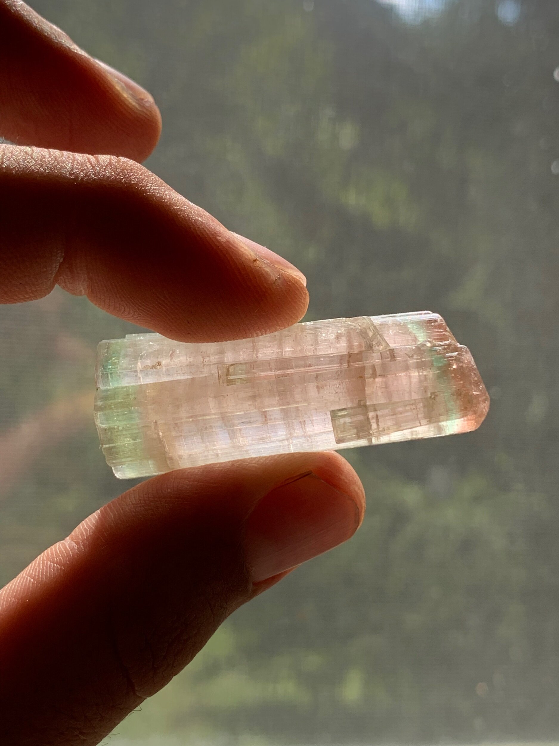 Double Terminated Tourmaline Blue Pink Green Afghanistan paprok