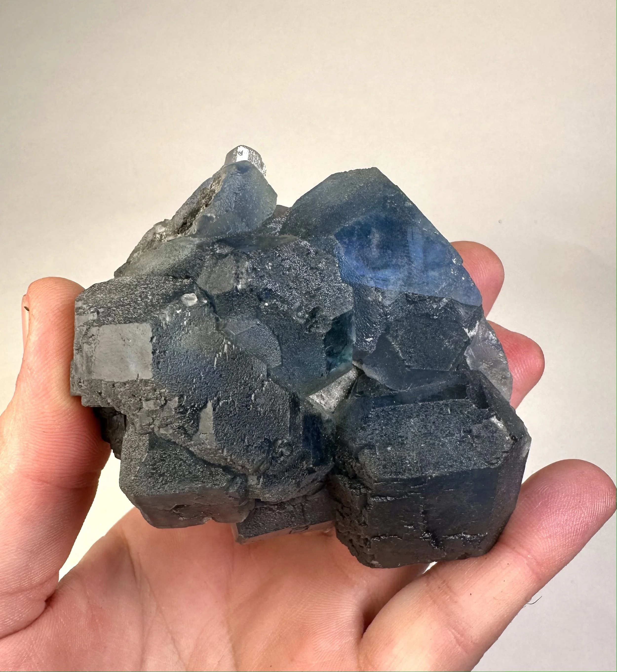 Blue Fluorite, Fujian, China, absorbs and neutralizes negative energy and stress