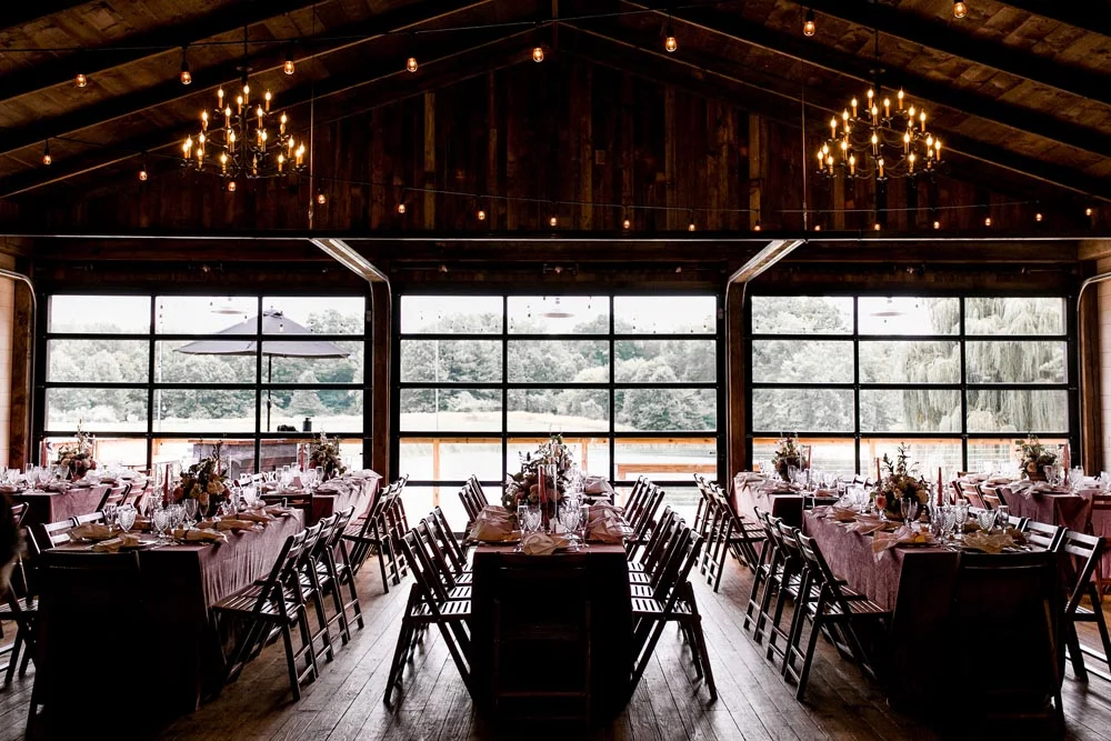 black barn wedding