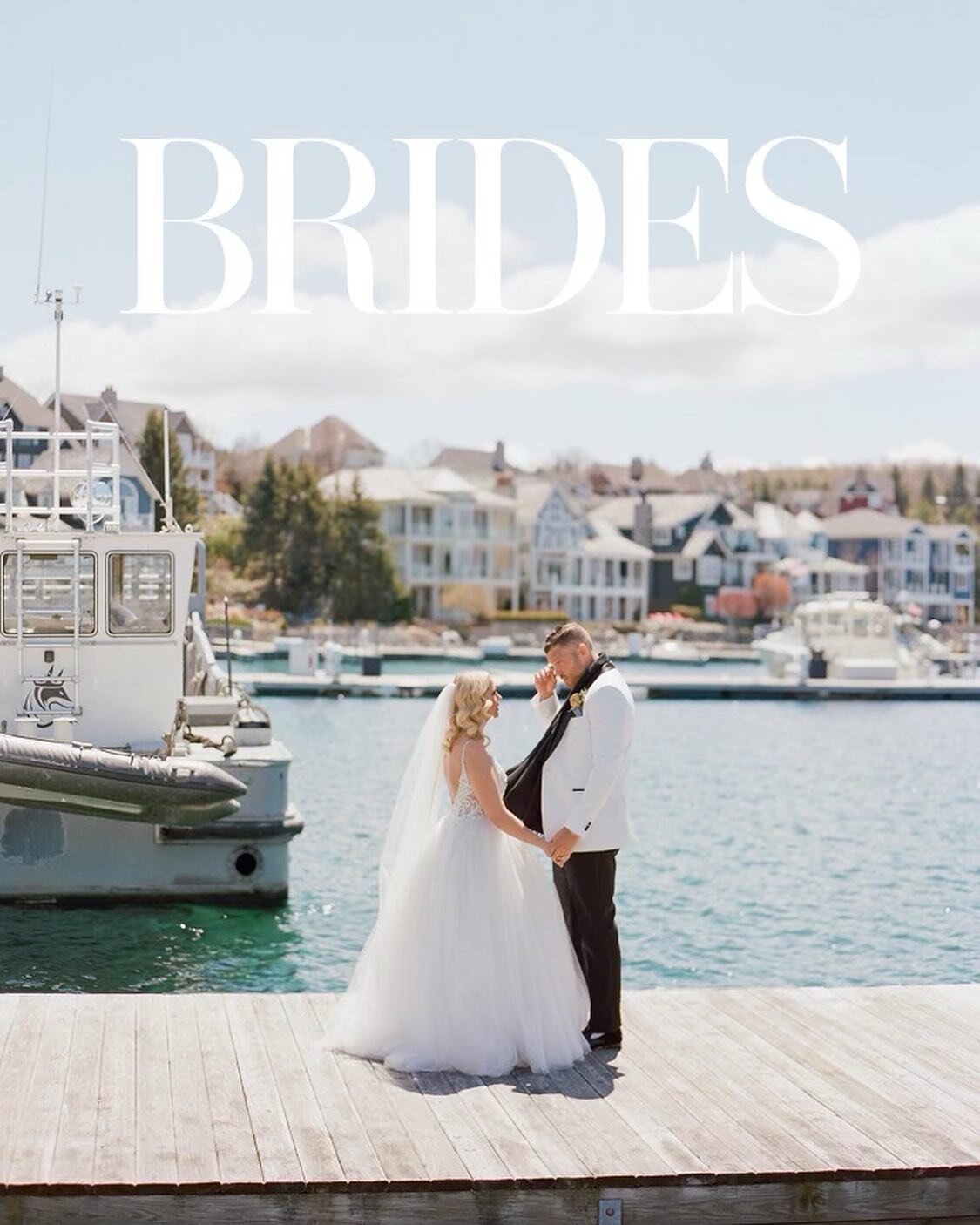 Absolutely thrilled to see A &amp; C&rsquo;s wedding featured in @brides! Such an incredible honor, and we are eternally grateful. Link in BIO! 
.
.
.
This coastal Michigan wedding in Bay Harbor, Michigan stole all of our hearts! 
.
.
.
A &amp; C gav