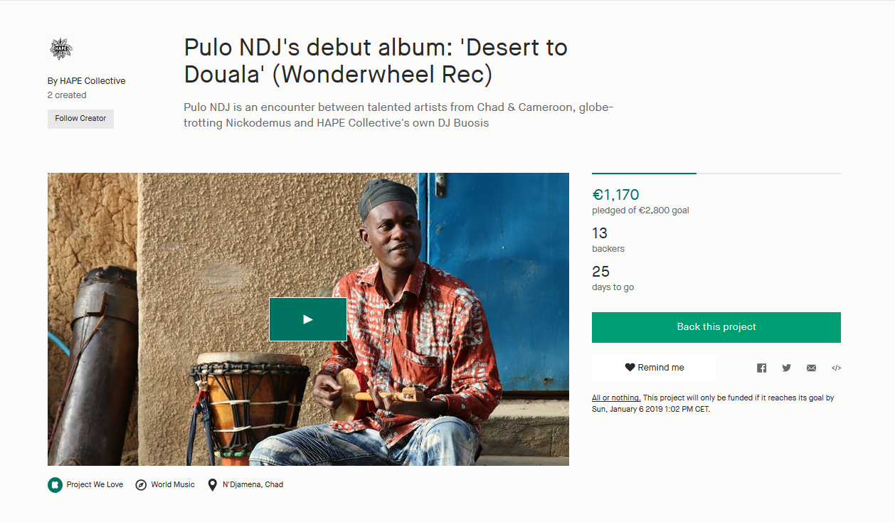 Pulo NDJ's debut album: Desert to Douala