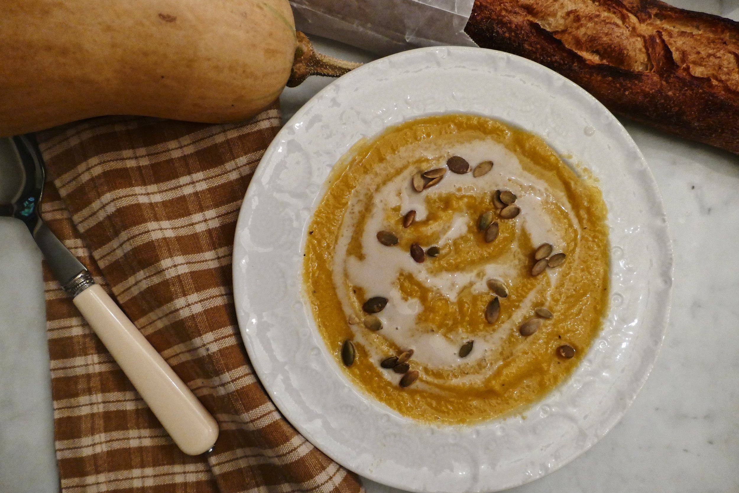 Butternut Squash Soup with Rice