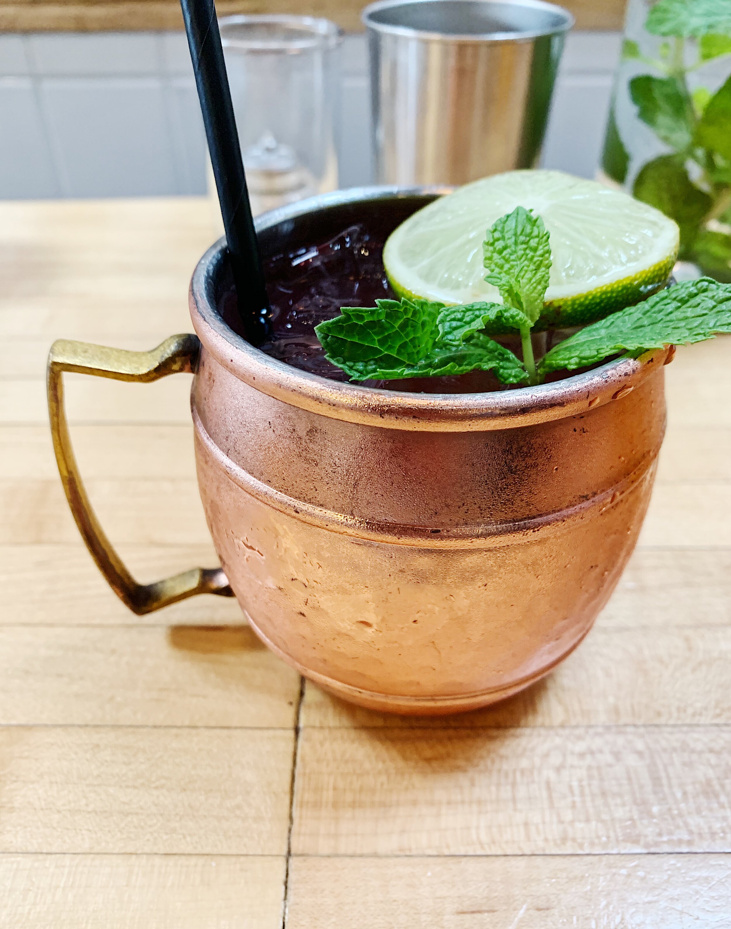 Hibiscus Moscow Mule; The Butcher's Daughter, Venice , CA
