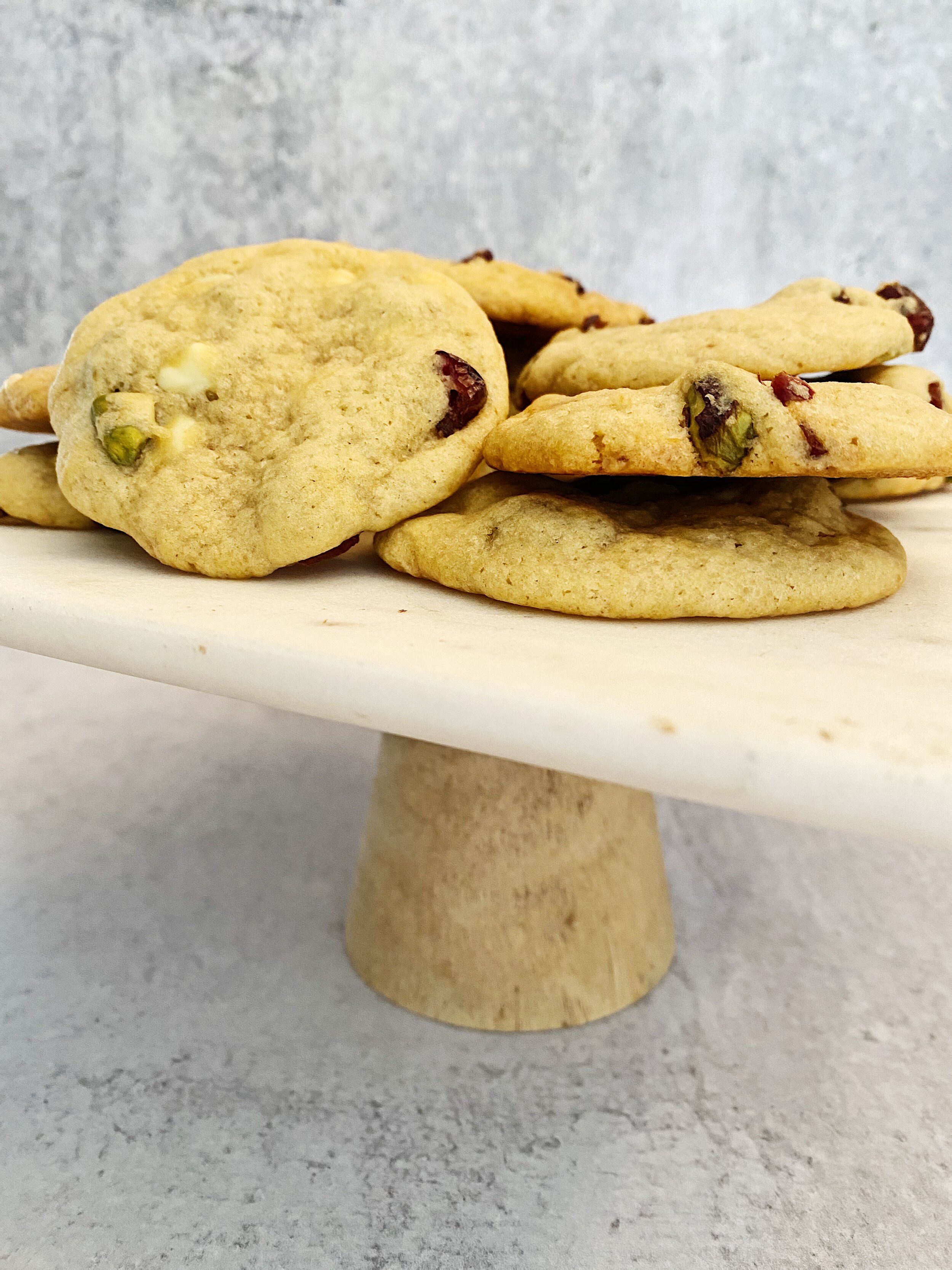 White Chocolate Chip, Pistachio and Cranberry Cookies