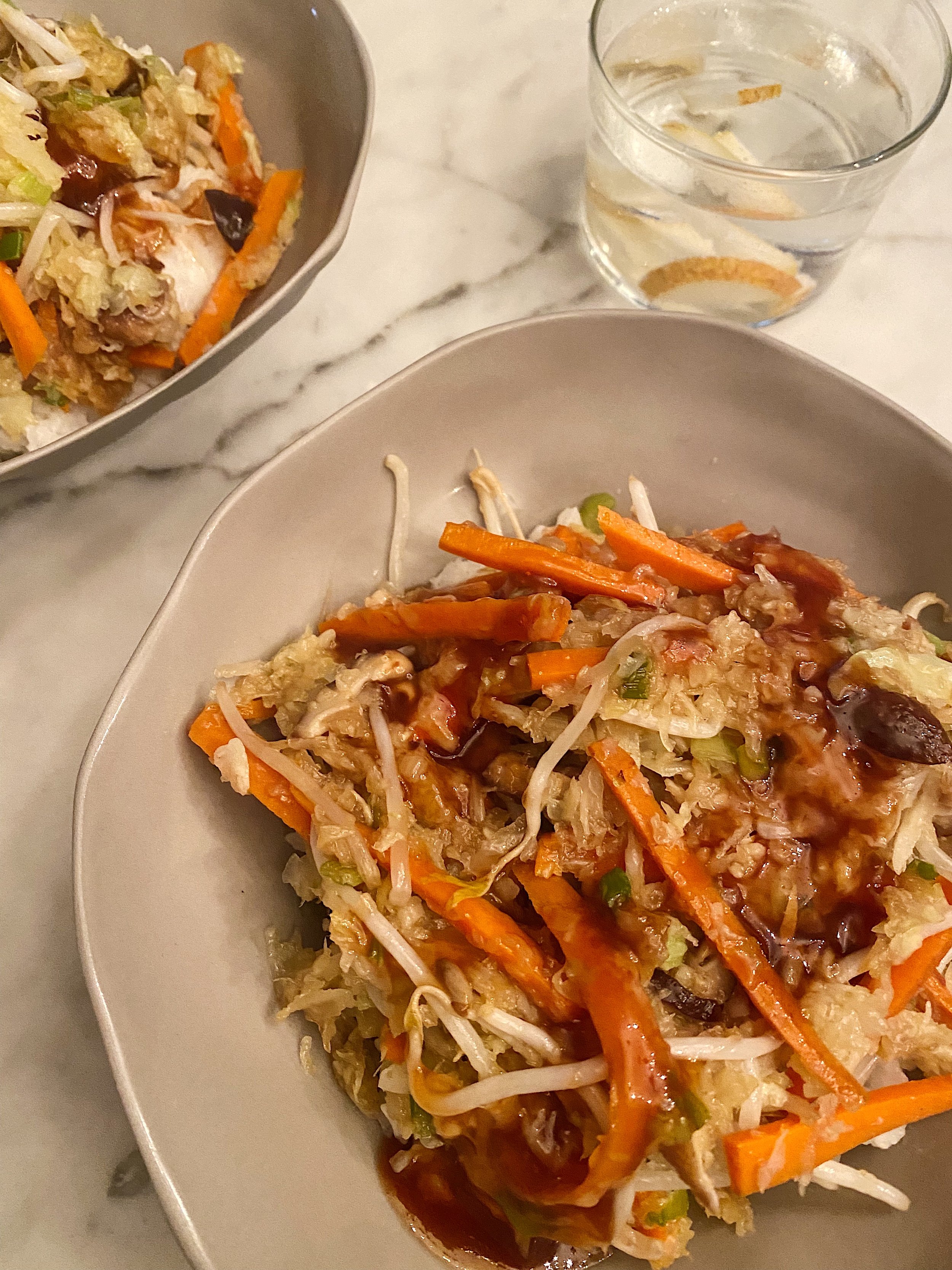 Inside -Out Vegetarian Spring Roll Bowl