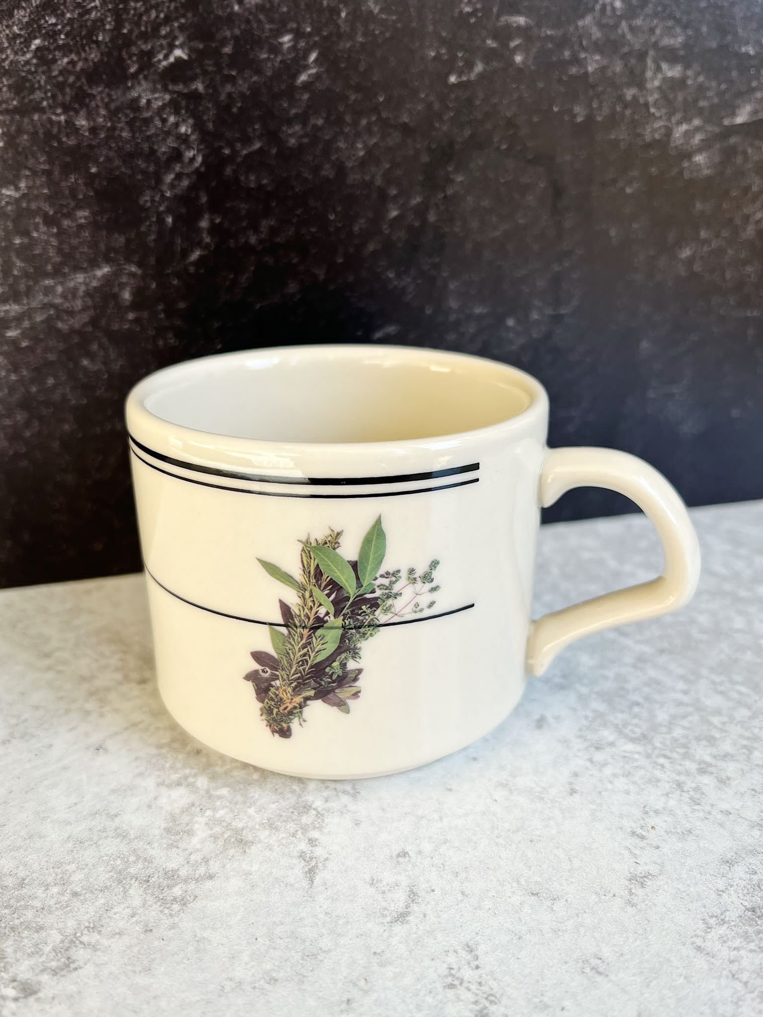 Vintage Herb Bunch Ceramic Mug