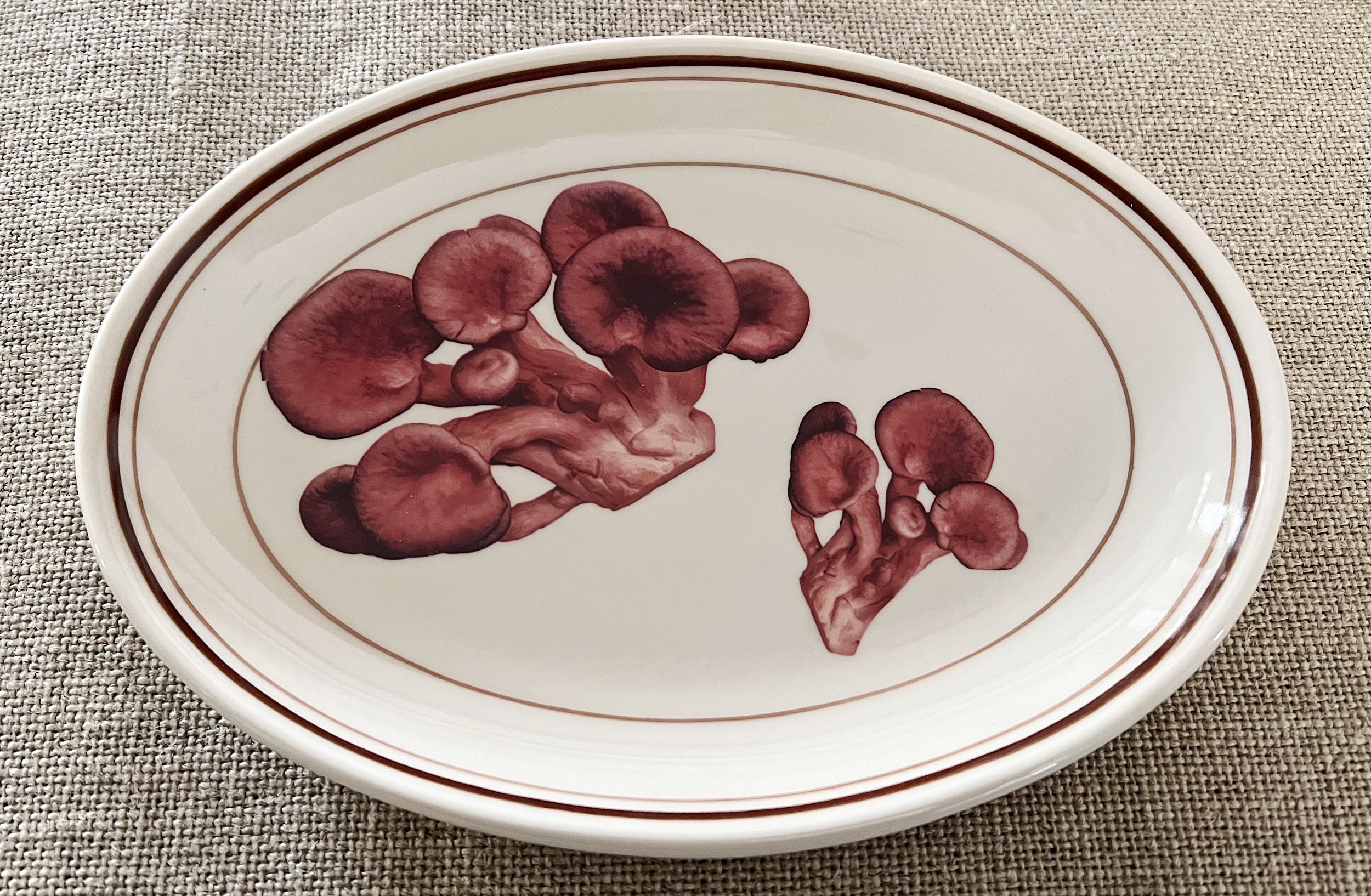 Vintage Mushroom Ceramic Platter