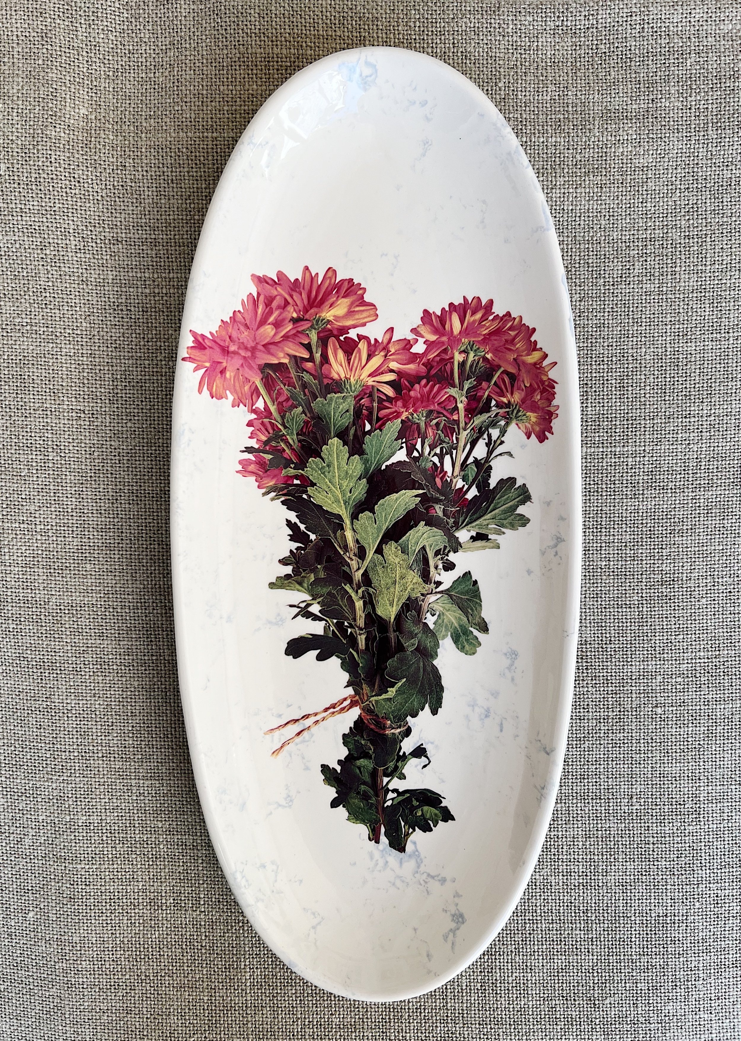 Bright Bouquet Ceramic Large Oval 