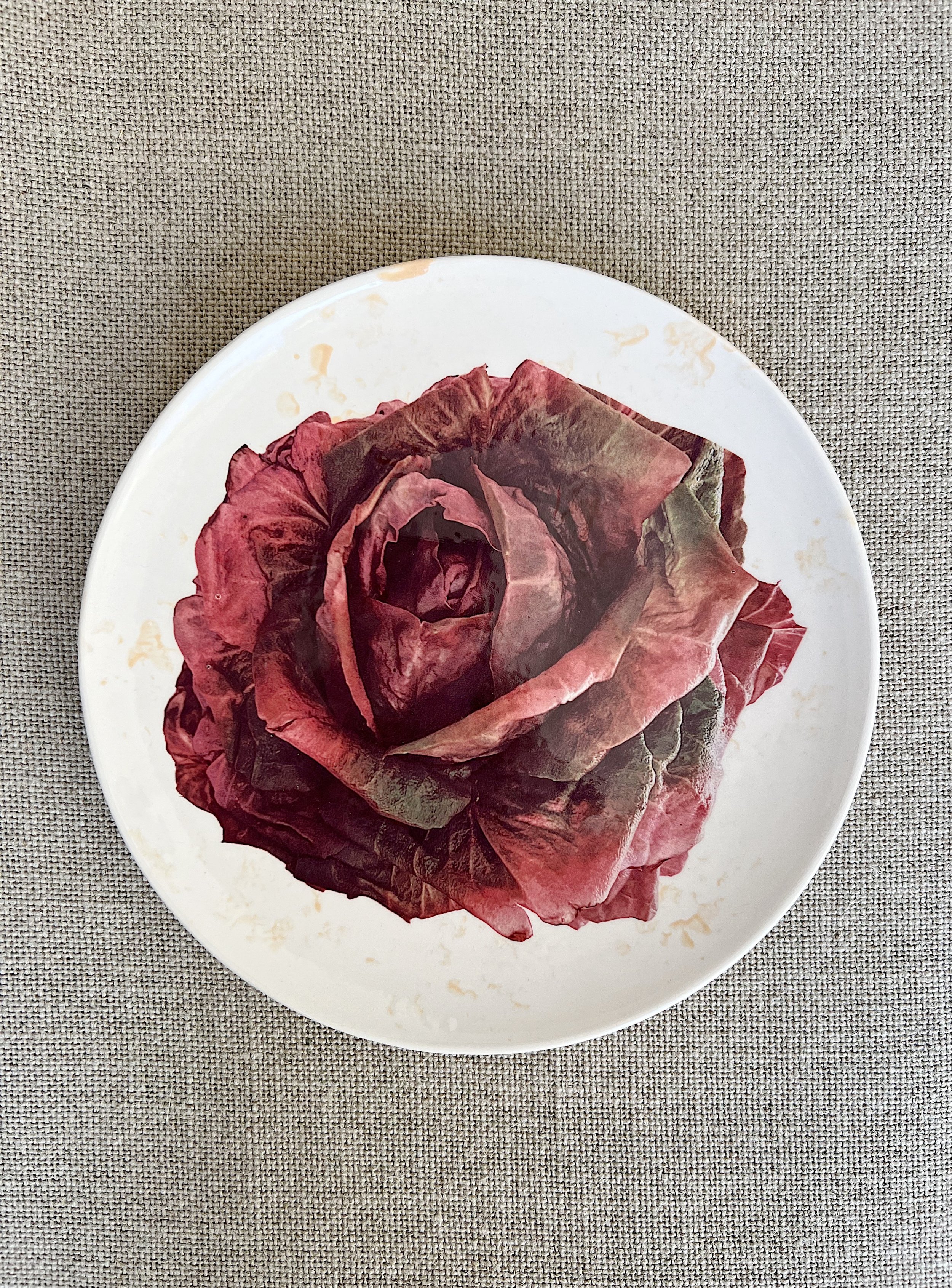 Red Lettuce Ceramic Small Plate