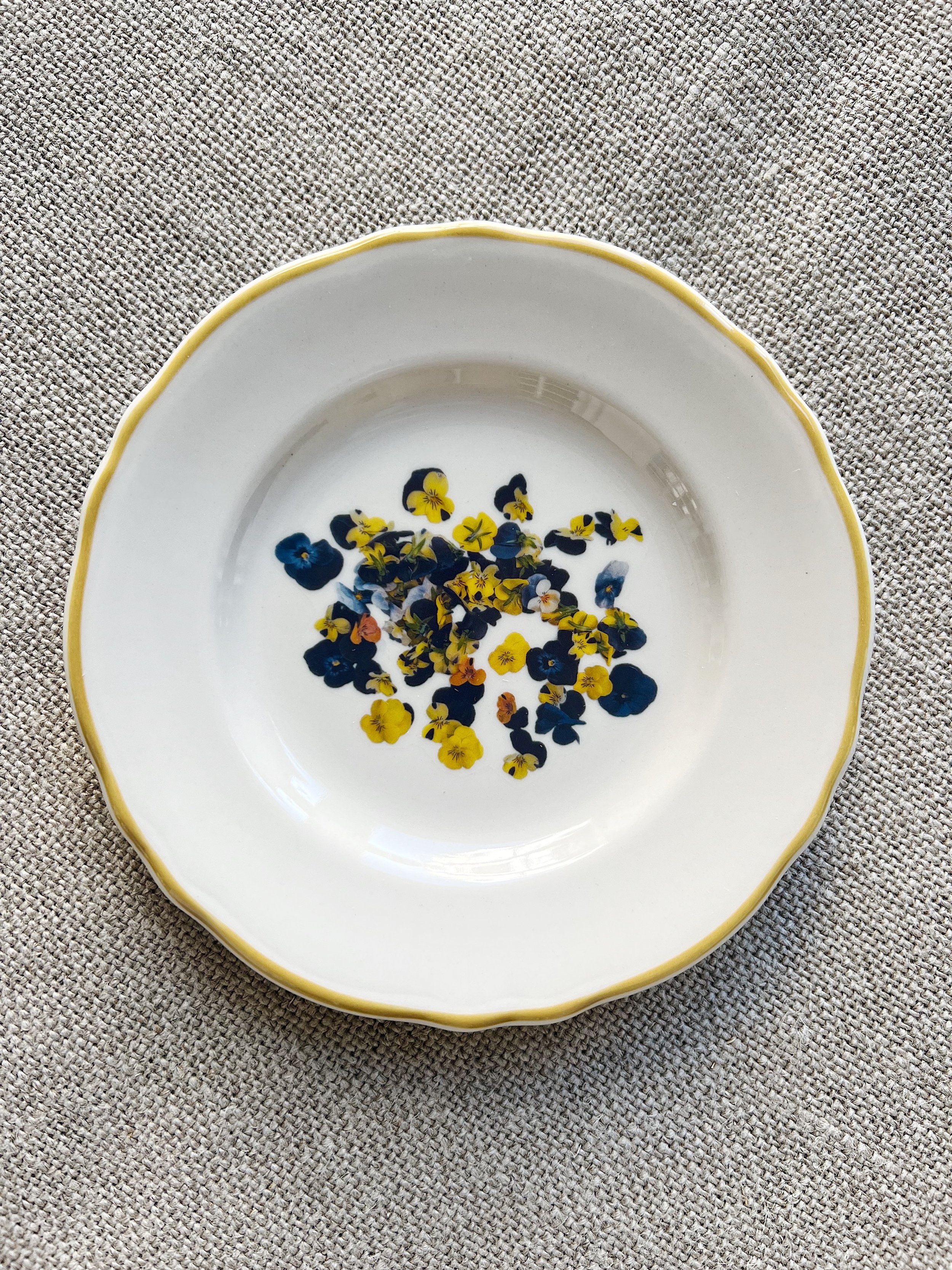 Vintage Violas Ceramic Small Plate