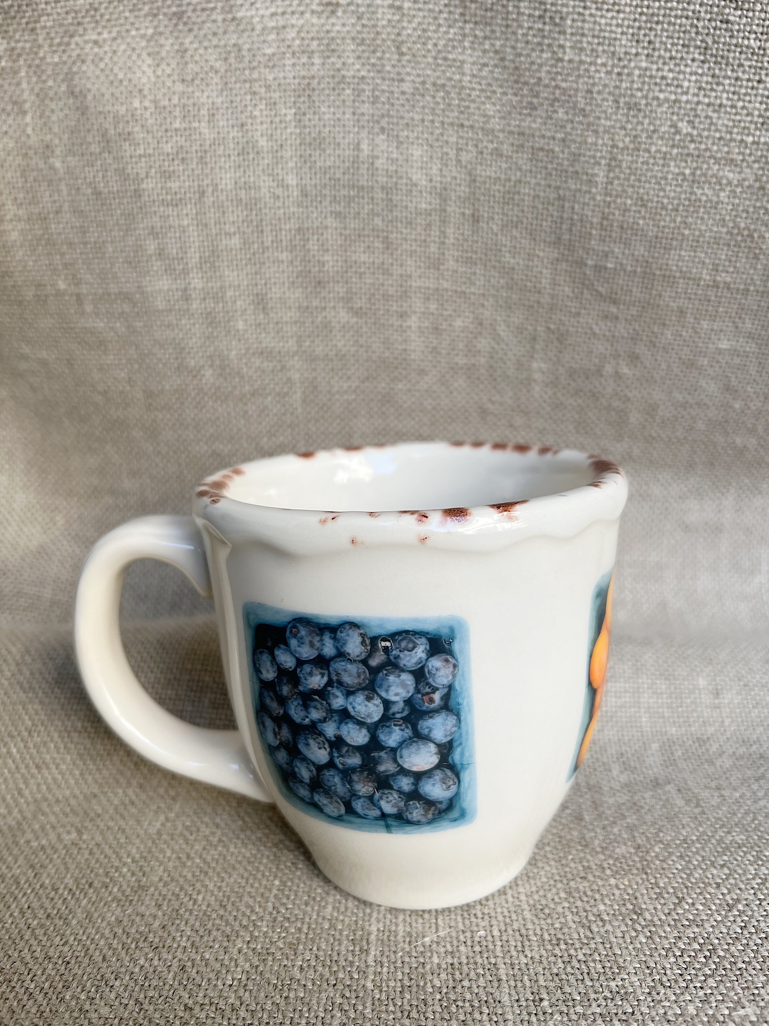 Vintage Berry Baskets Ceramic Mug