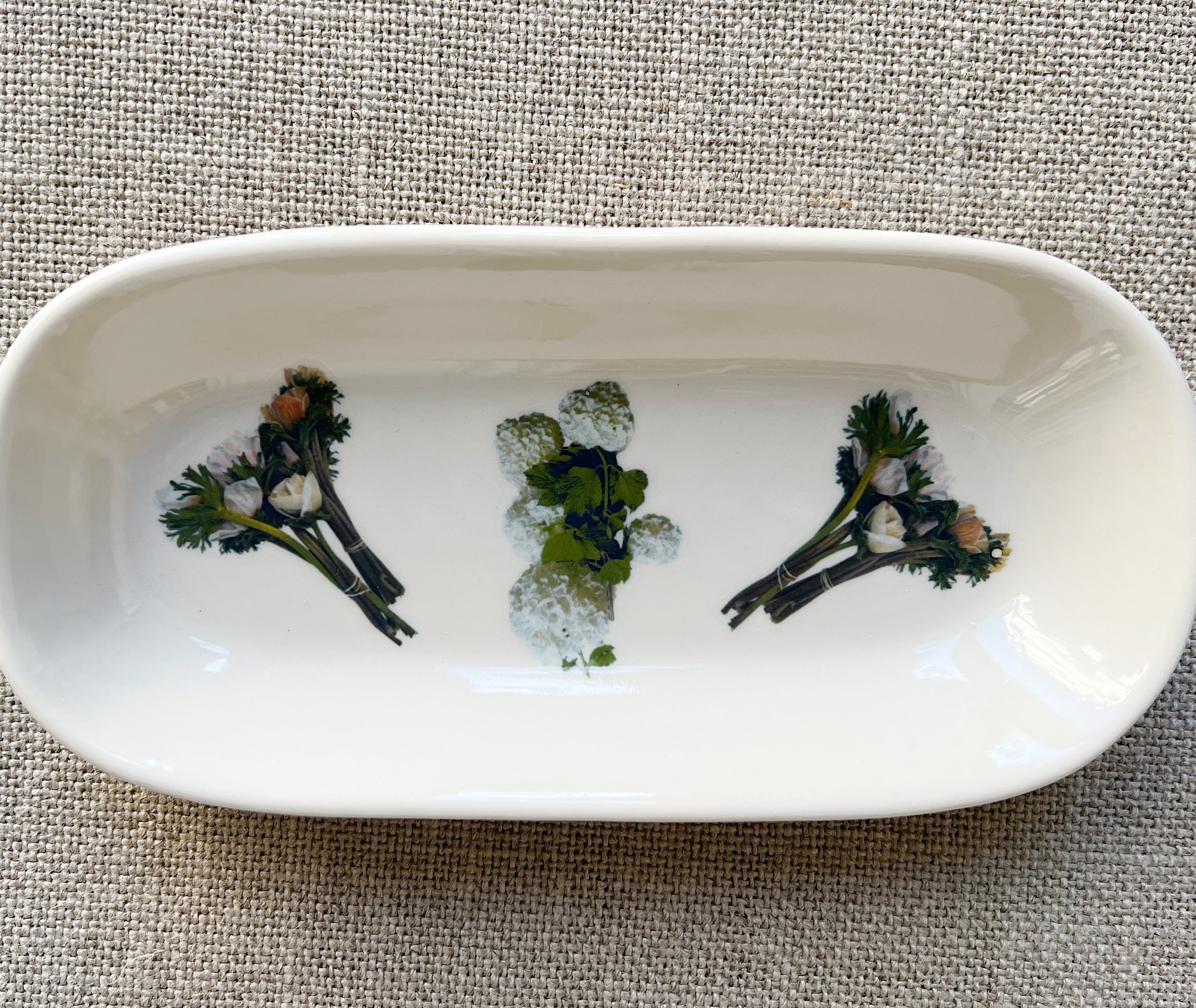 Vintage Floral Ceramic Small Tray