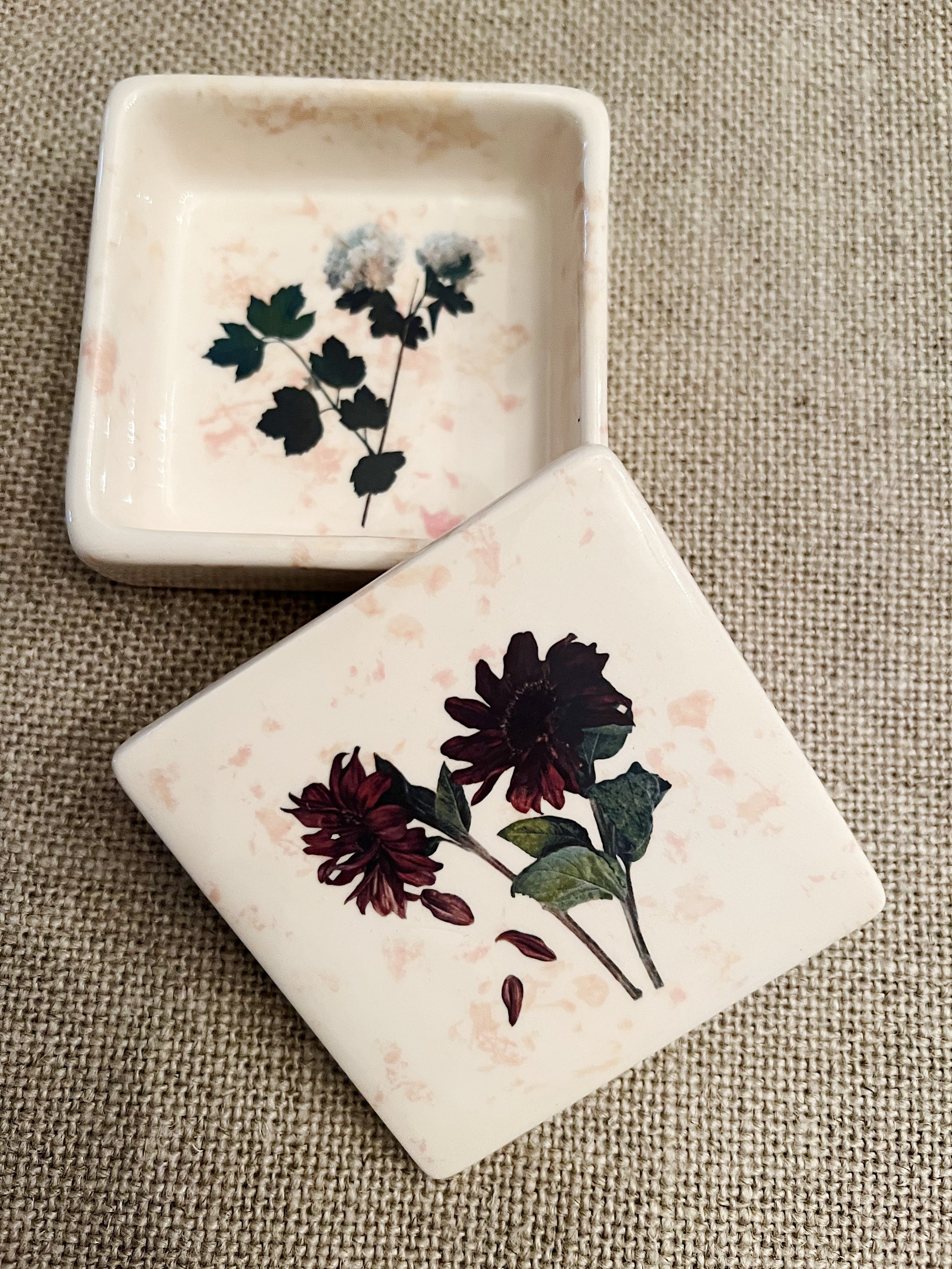 Floral Ceramic Small Box